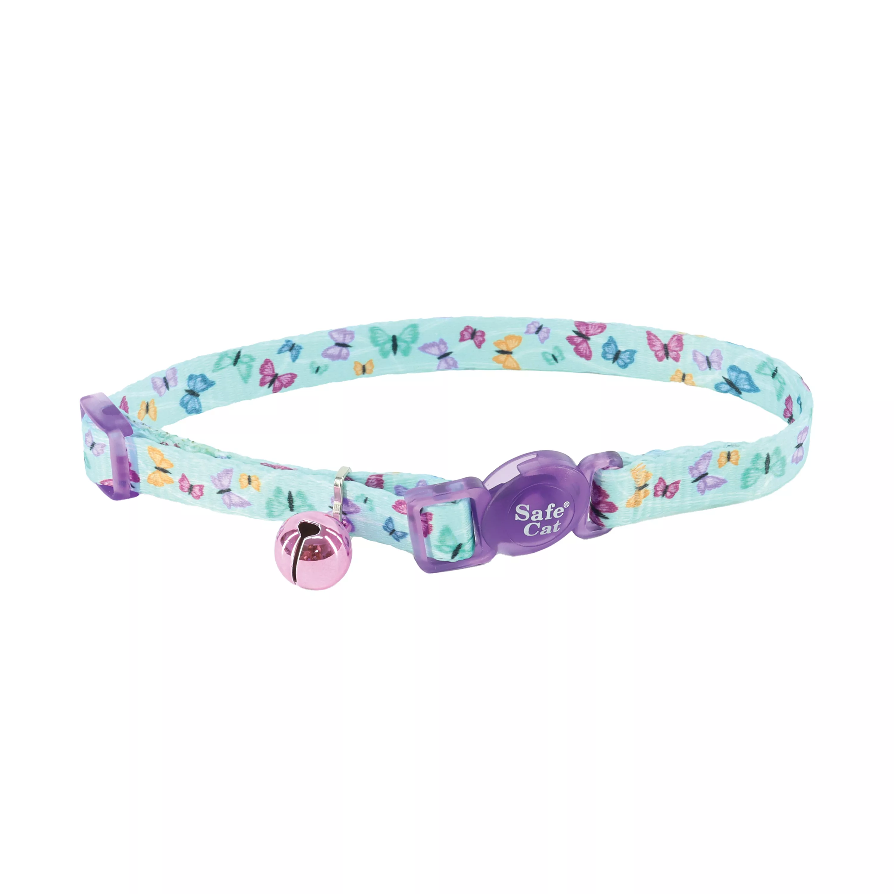 Coastal Safe Cat 3/8in Wide 8-12in Fashion Breakaway Collar Butterflies - Image 1