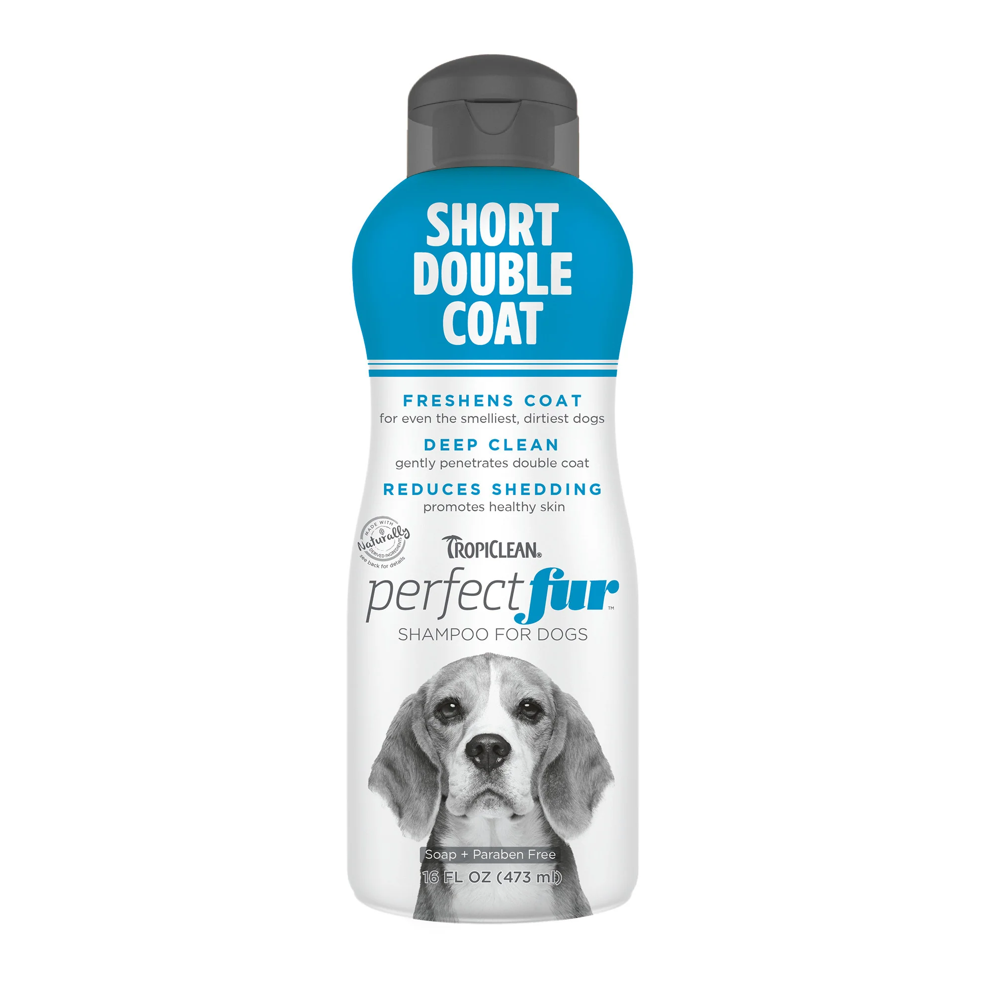 TropiClean PerfectFur Short Double Coat Shampoo for Dogs, 16oz - Image 1