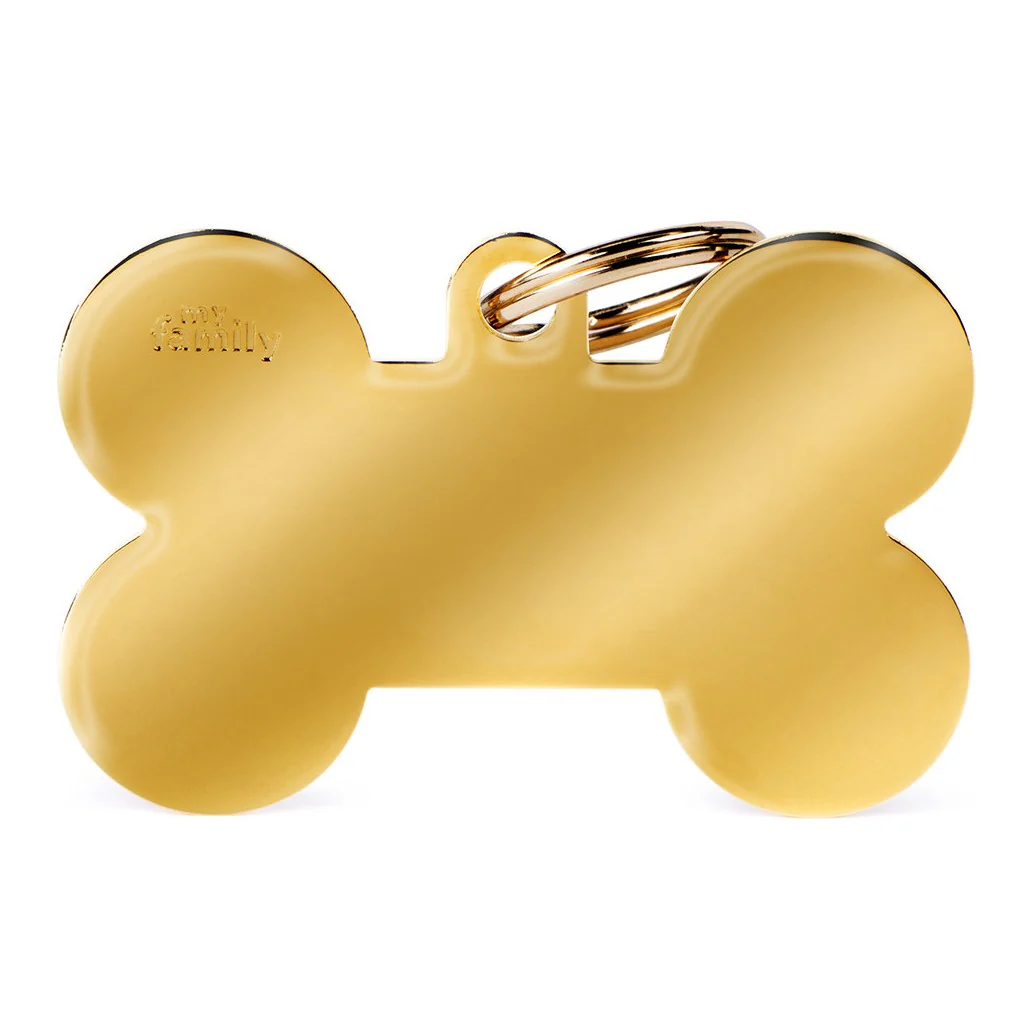 My Family ID Golden Brass Xl Bone Tag - Image 1
