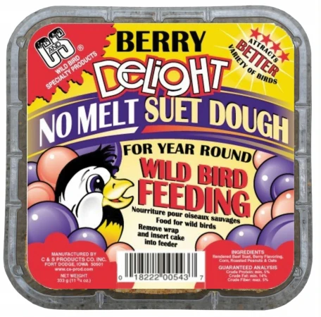C&S Suet for wild Birds 11oz  Berry Delight - Image 1