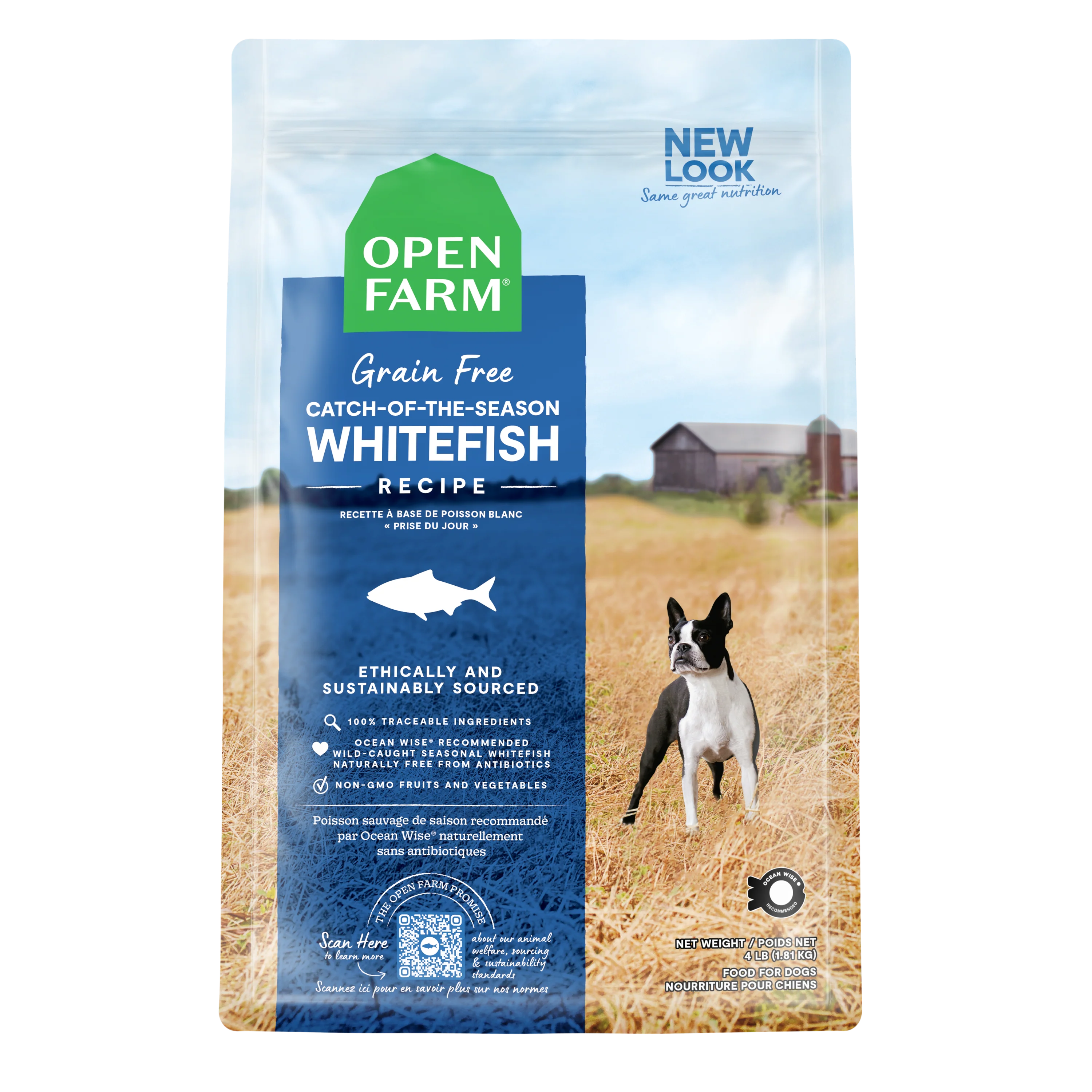Open Farm Catch Of The Season Whitefish Recipe Grain Free Kibble For Dogs 11lb Bag