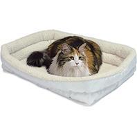 Midwest QuietTime Double Bolster Dog Bed & Crate Mat White  22 - Image 1