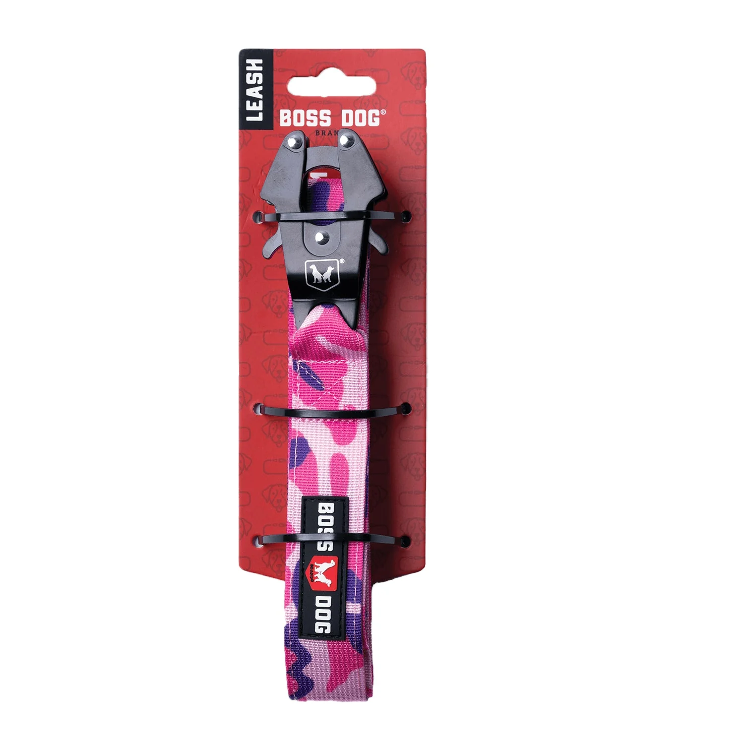 Boss Dog Tactical Dog Leash 6ft 1in Pink Camo - Image 1