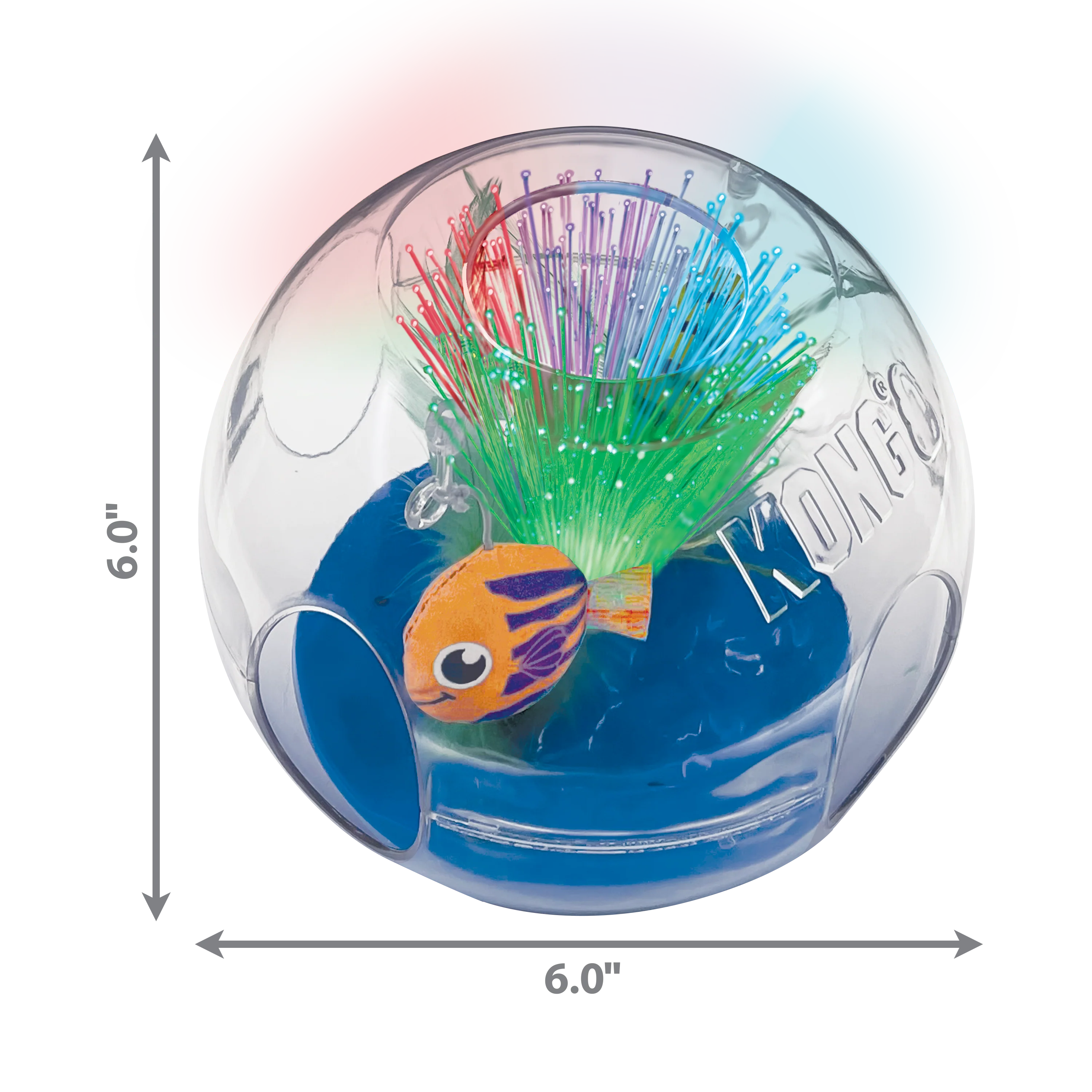 Kong Cat Toy Bat-A-Bout Glow Aquarium - Image 1