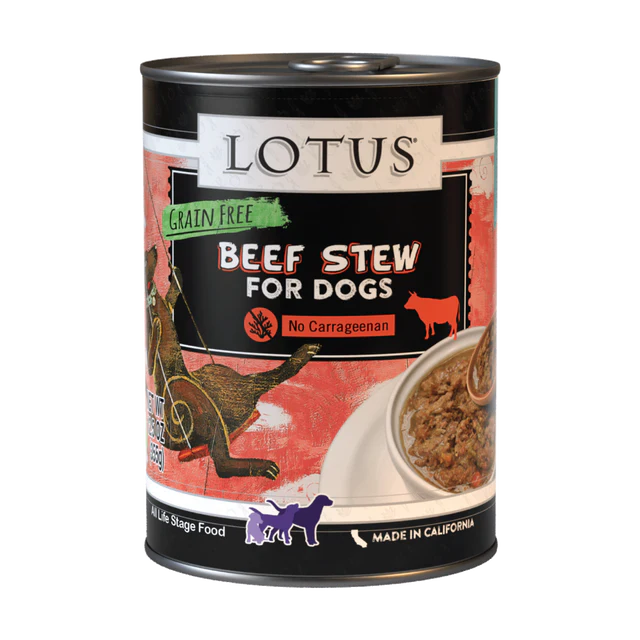 Lotus Stew Beef Recipe Wet Dog Food 12.5oz - Image 1