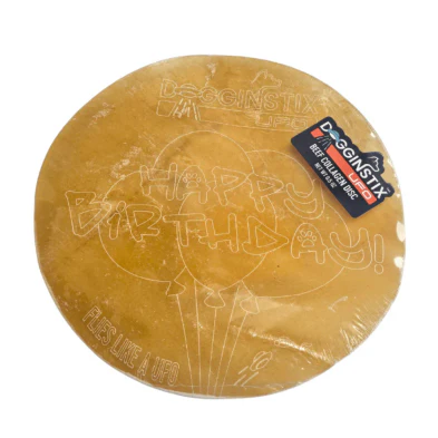 Dogginstix Dog Treat 9.75in Beef Collagen UFO - Image 1