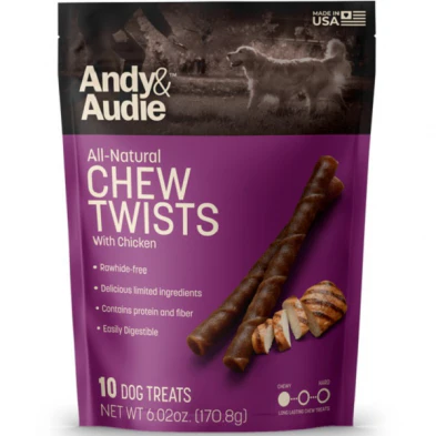 Andy & Audie All-Natural Chew Twists  Chicken 6.02oz - Image 1