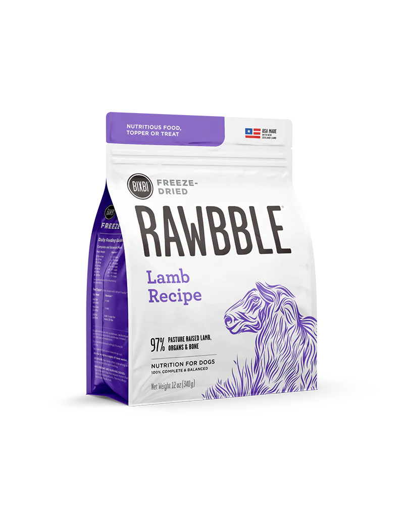 Bixbi Freeze Dried Dog Food Rawbble Lamb 4.5oz - Image 1
