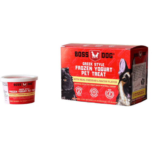 Boss Dog Cheddar & Bacon Greek Style Frozen Yogurt 3.5oz - Image 1