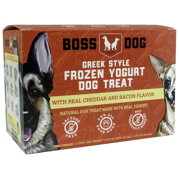 Boss Dog Frozen Yogurt Cheddar & Bacon 3.5oz 4Pk - Image 1
