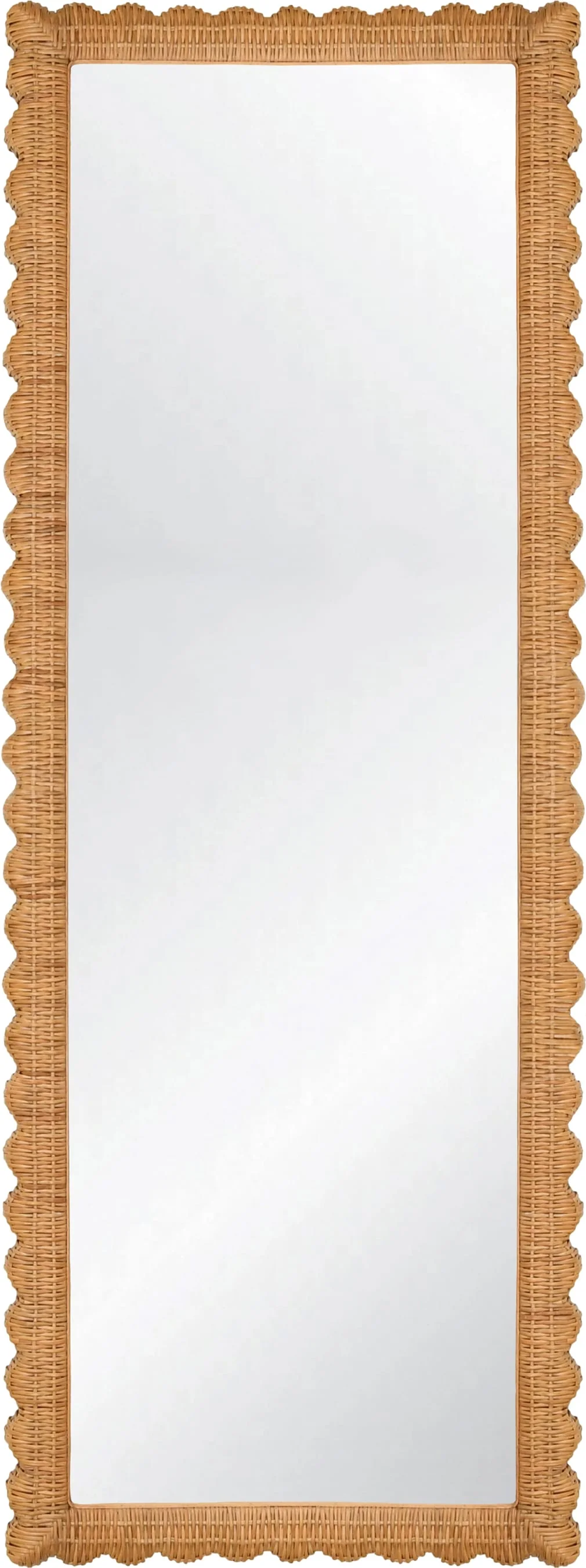 Scalloped Rattan Mirror - Image 3