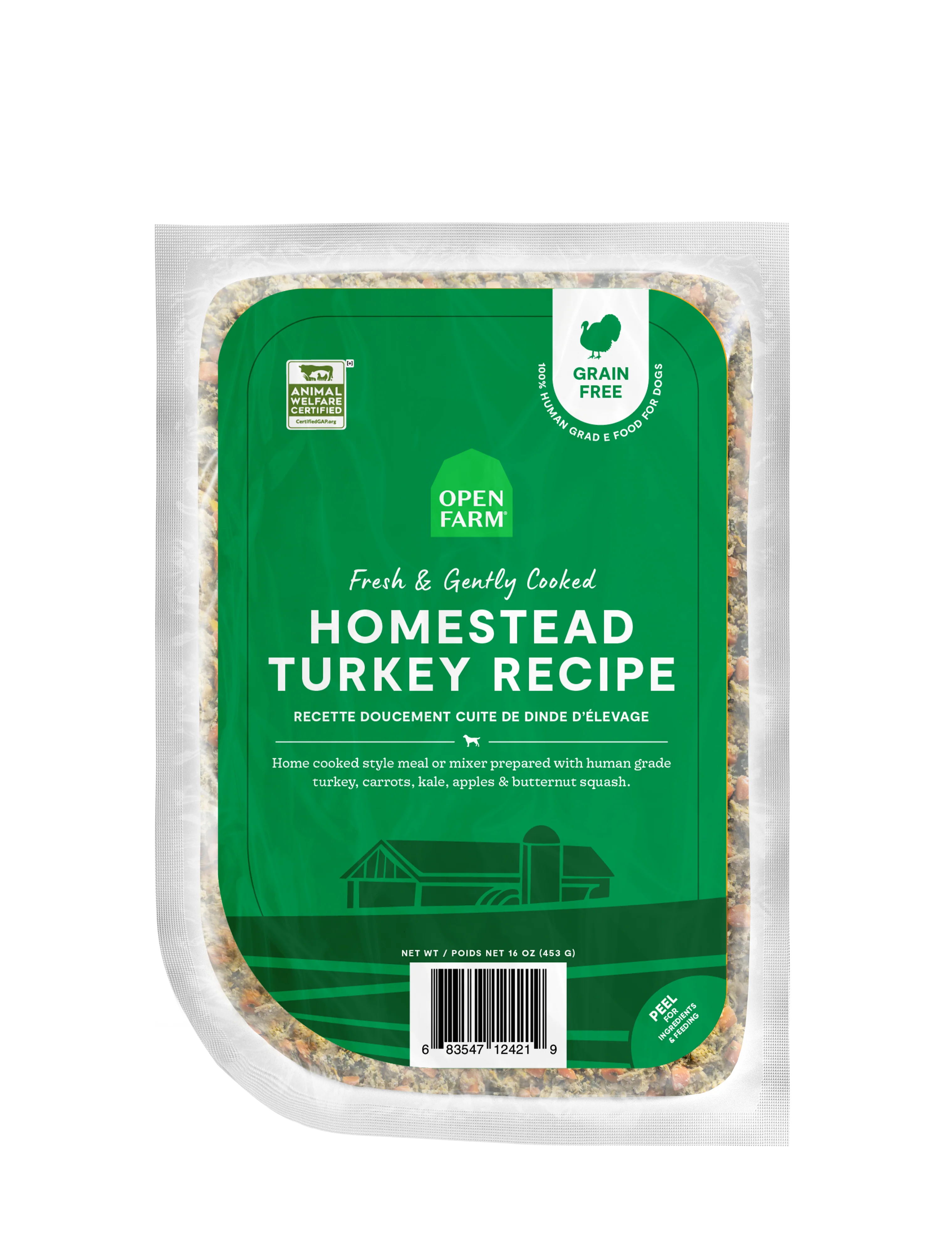 Open Farm Homestead Turkey Recipe Gently Cooked For Dogs 96oz Box