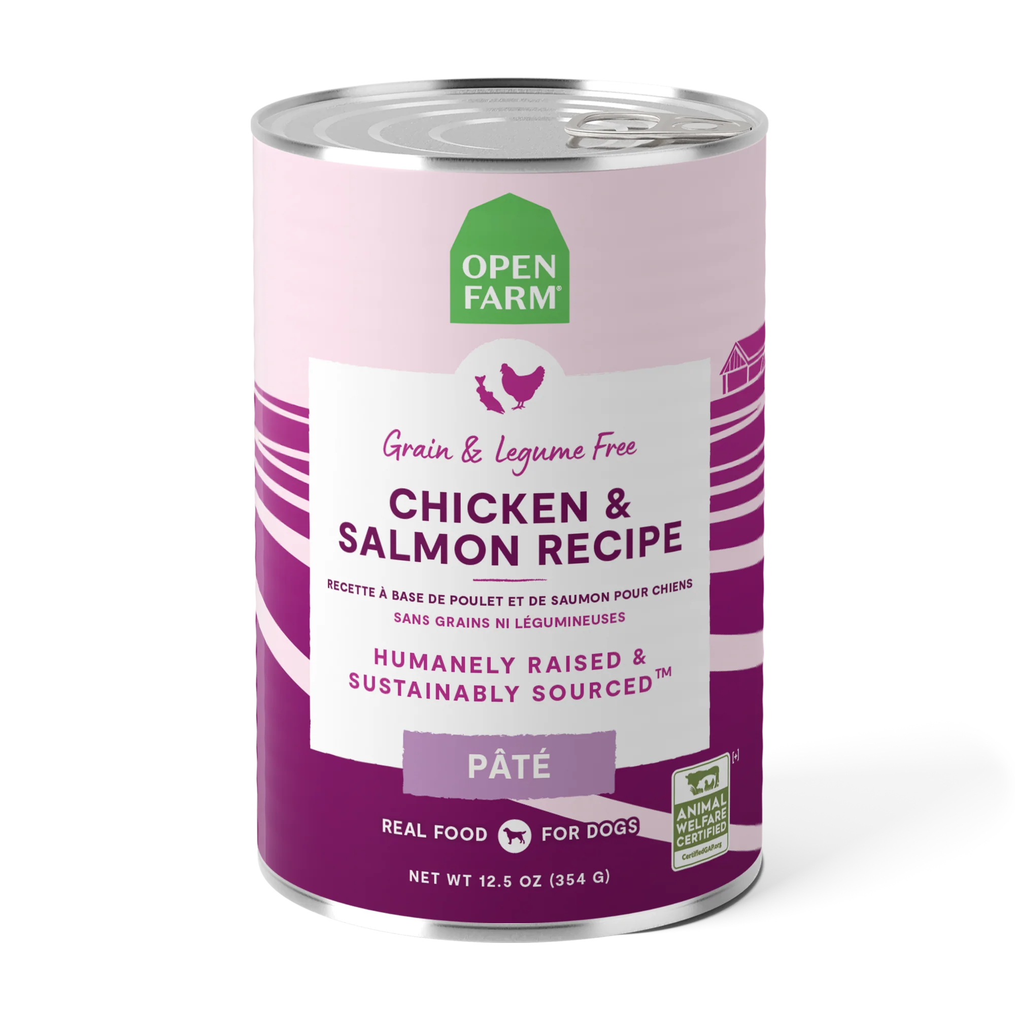 Open Farm Chicken & Salmon Recipe Pâté For Dogs 12.5oz Can