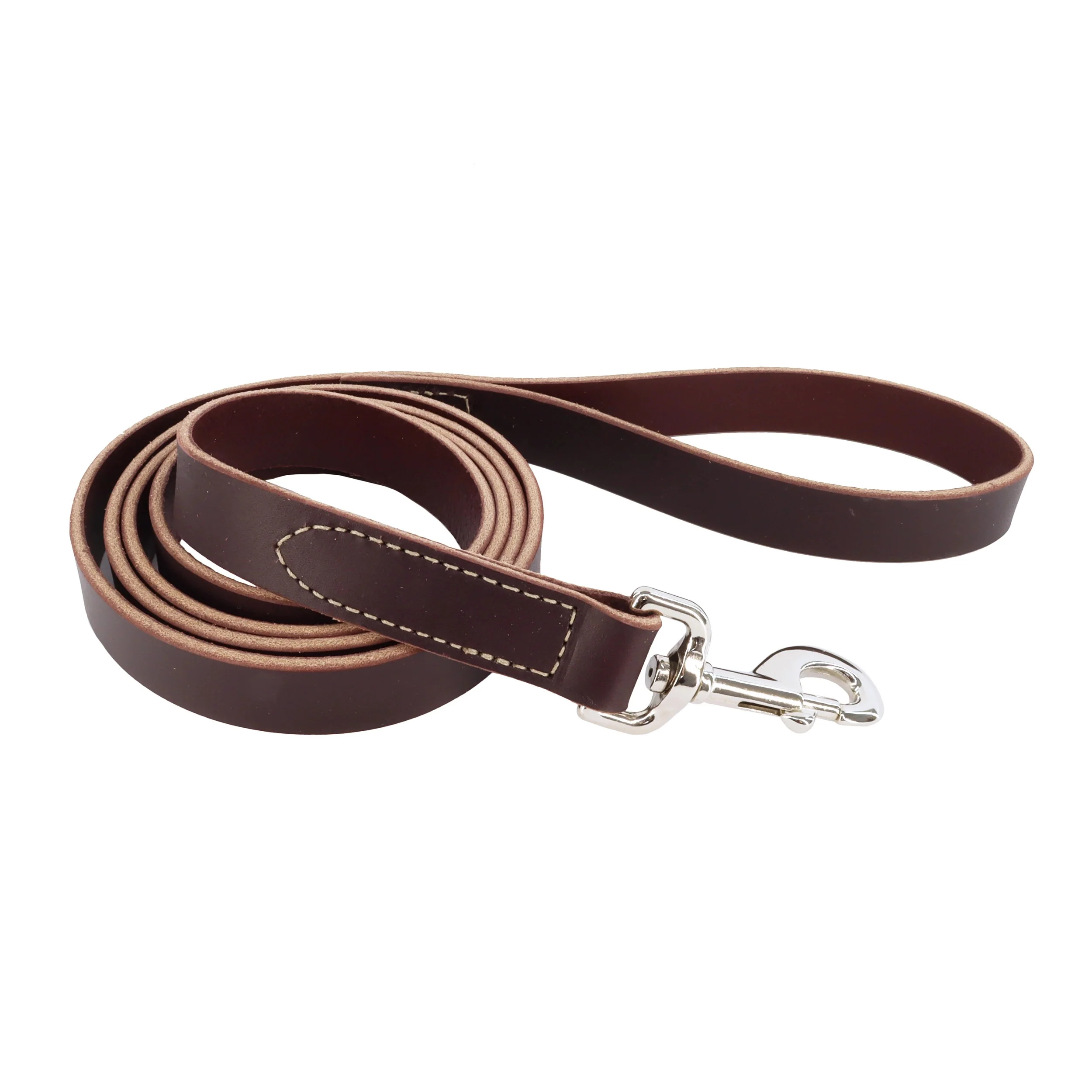 Coastal Circle T 6ft Long 1in Leather Dog Leash, Latigo - Image 1