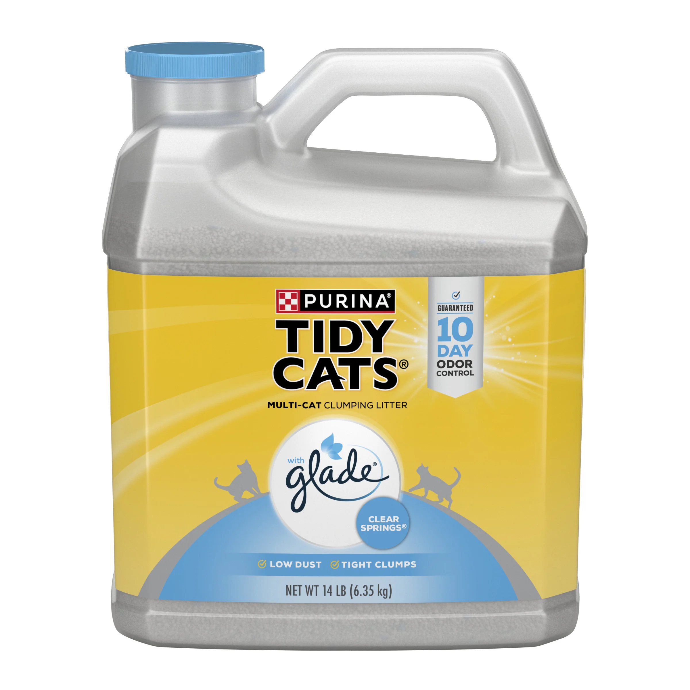 Purina Tidy Cats Clumping Cat Litter, Glade Clear Springs Multi Cat Litter 14lb - Image 1