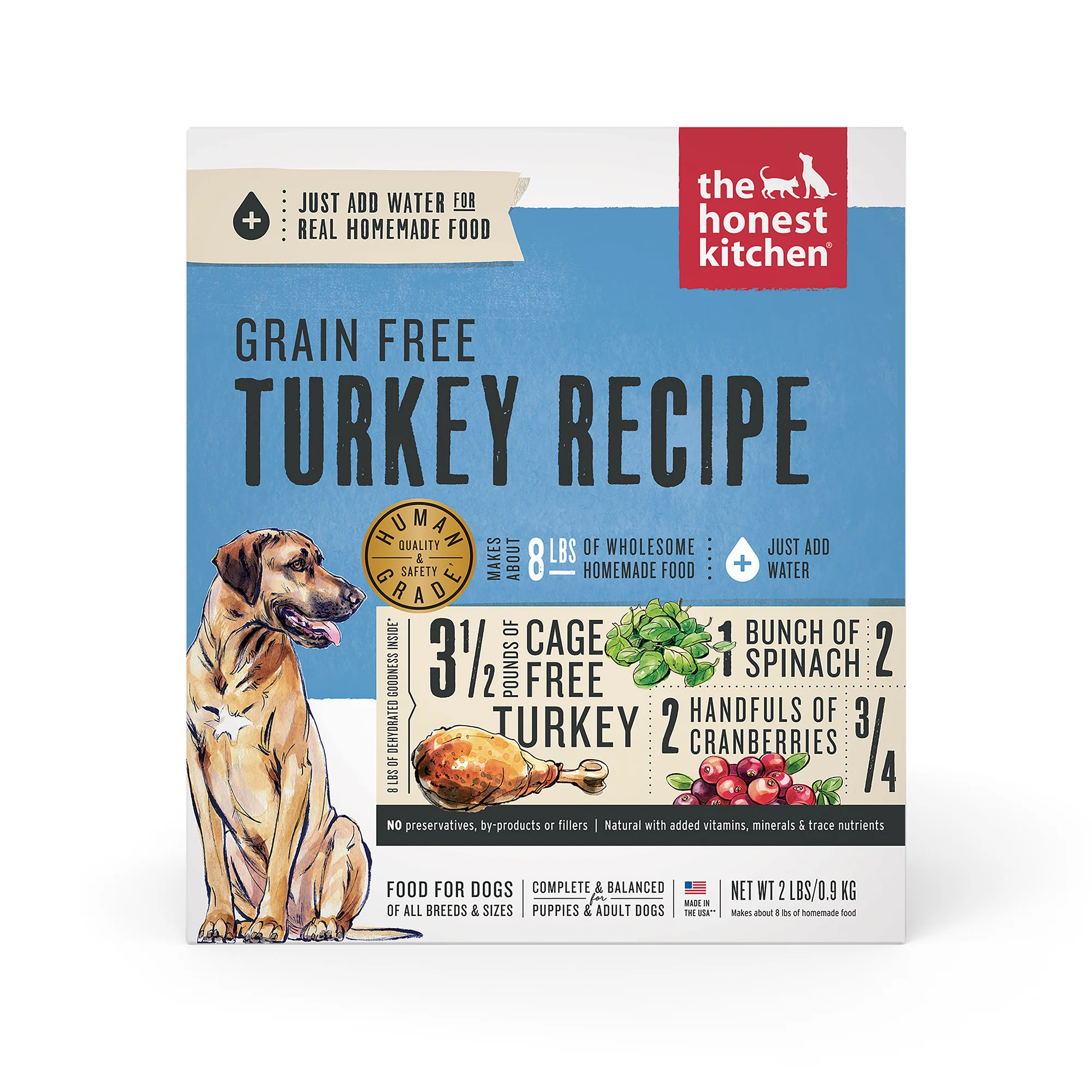 The Honest Kitchen Dehydrated Grain Free Turkey Dog Food 2lb - Image 1