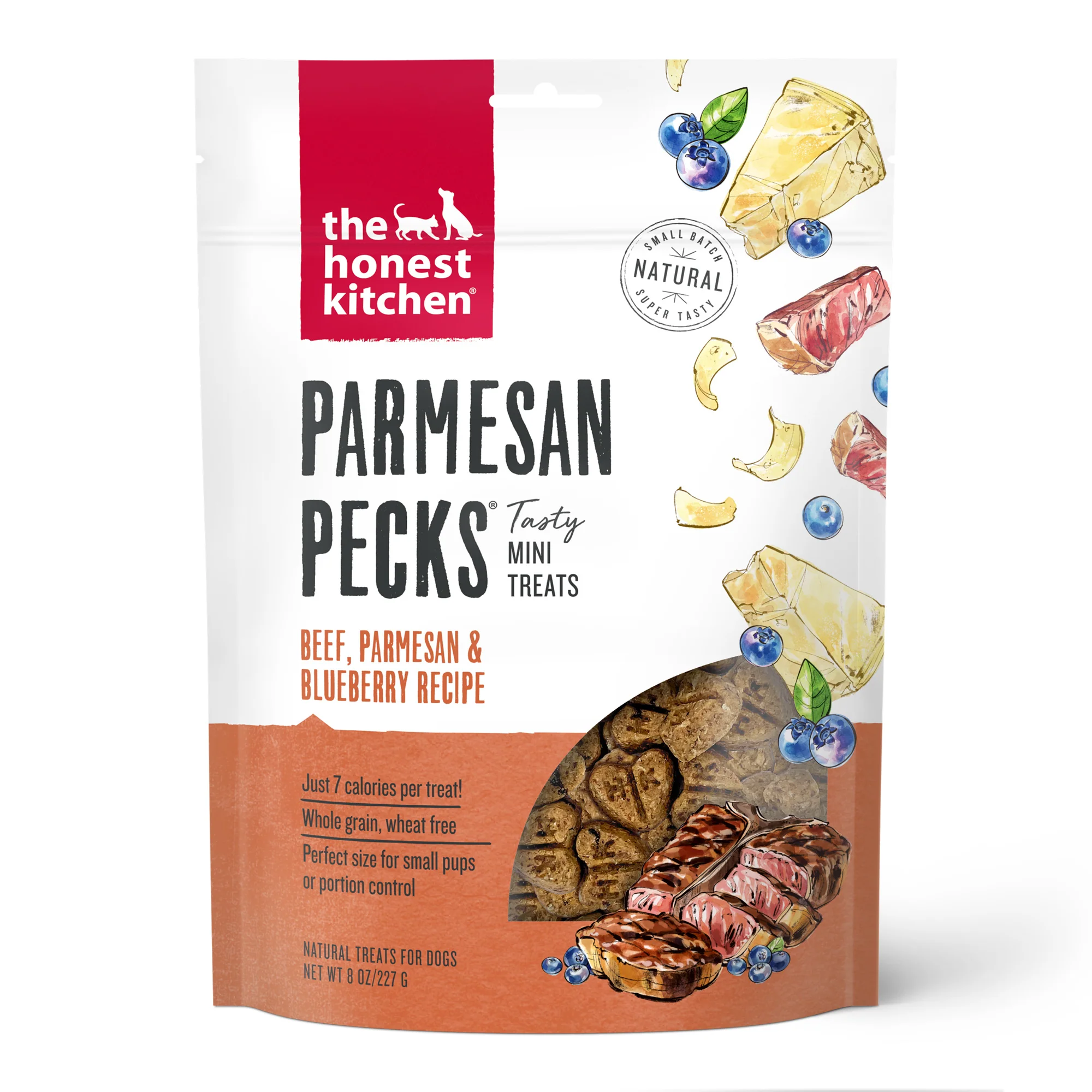 The Honest Kitchen Parmesan Pecks: Beef, Parmesan & Blueberry Recipe, 8oz - Image 1