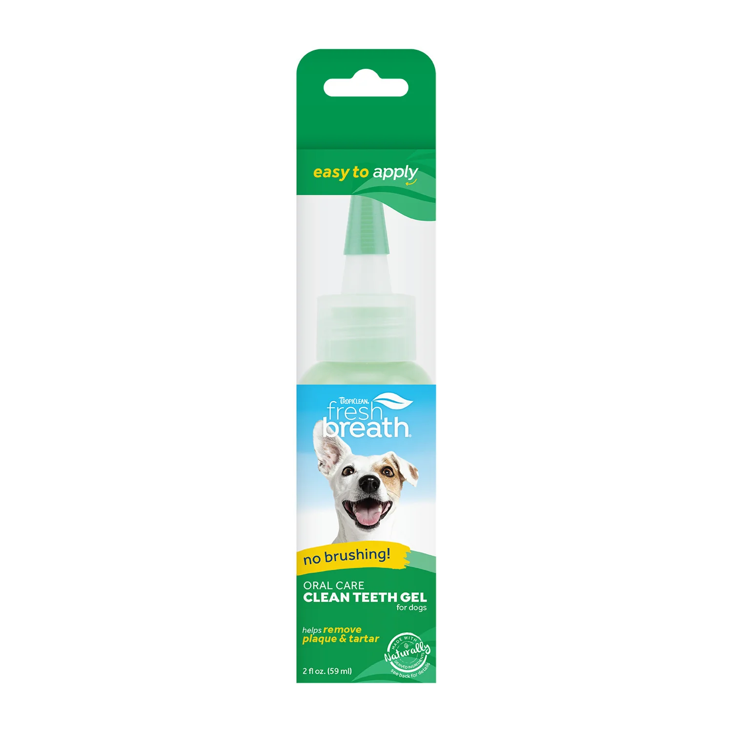 TropiClean Fresh Breath No Brushing Clean Teeth Dental & Oral Care Gel for Dogs, 2oz - Image 1