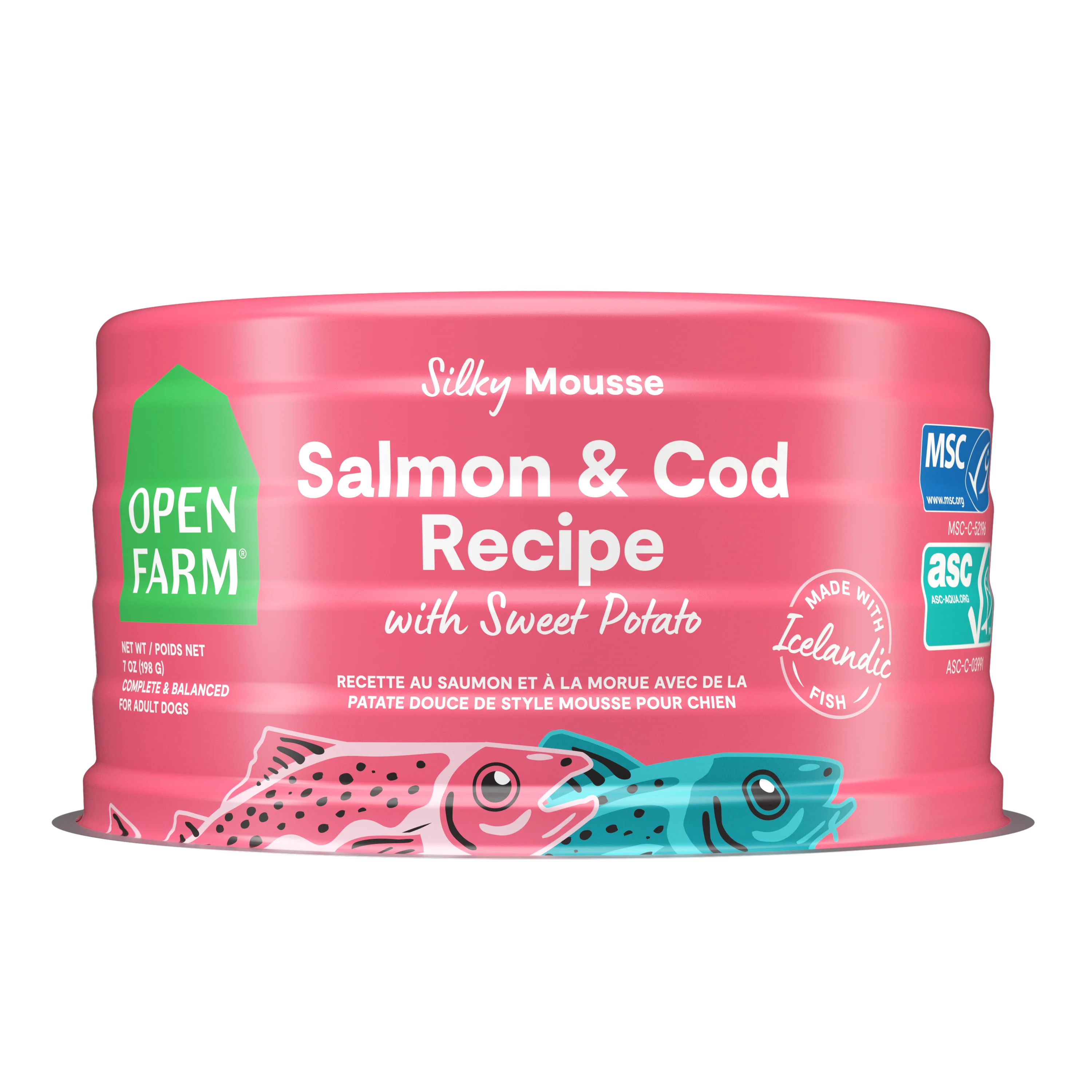 Open Farm Salmon & Cod Recipe With Sweet Potato For Dogs 7oz Can