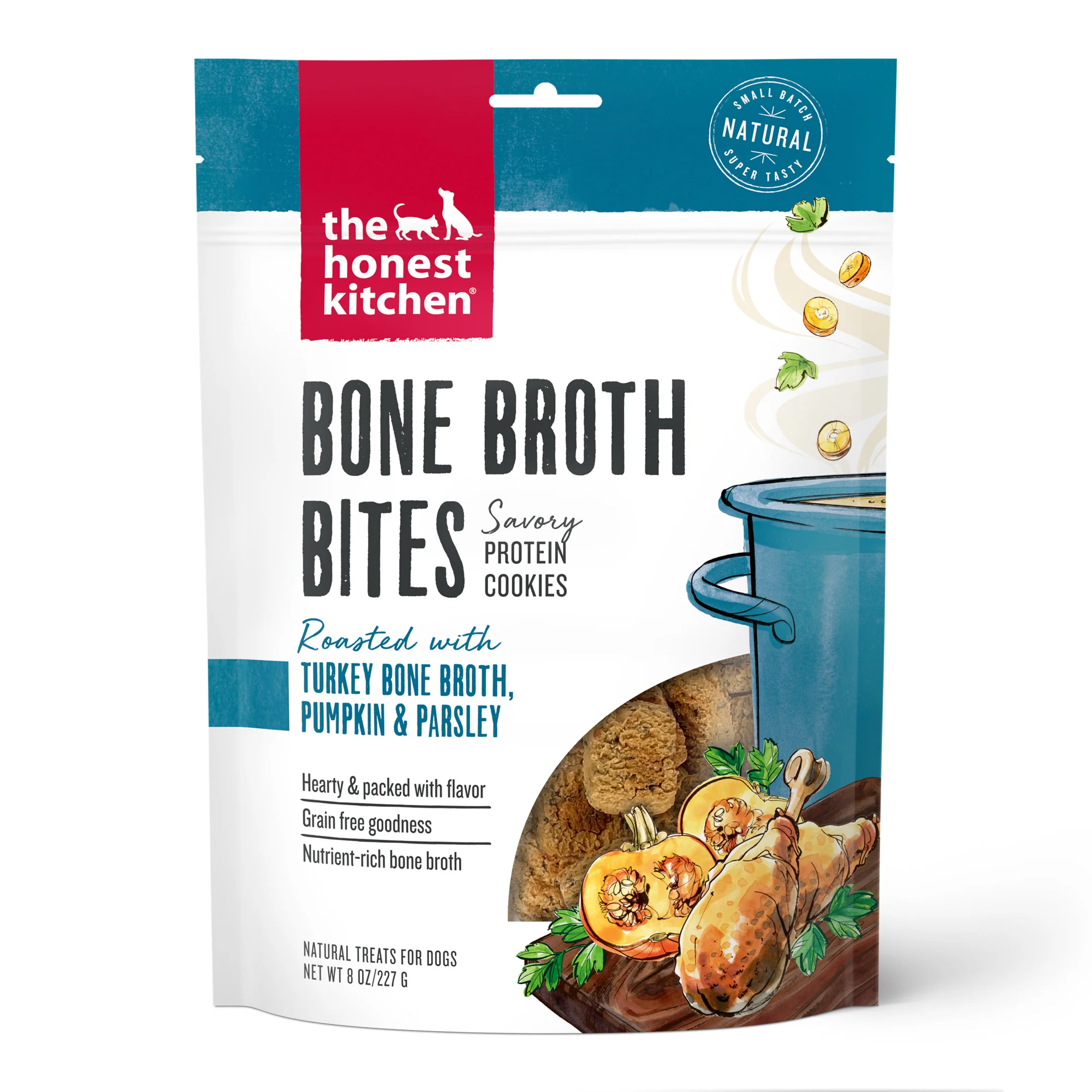 The Honest Kitchen Bone Broth Bites: Roasted with Turkey Bone Broth & Pumpkin, 8oz - Image 1