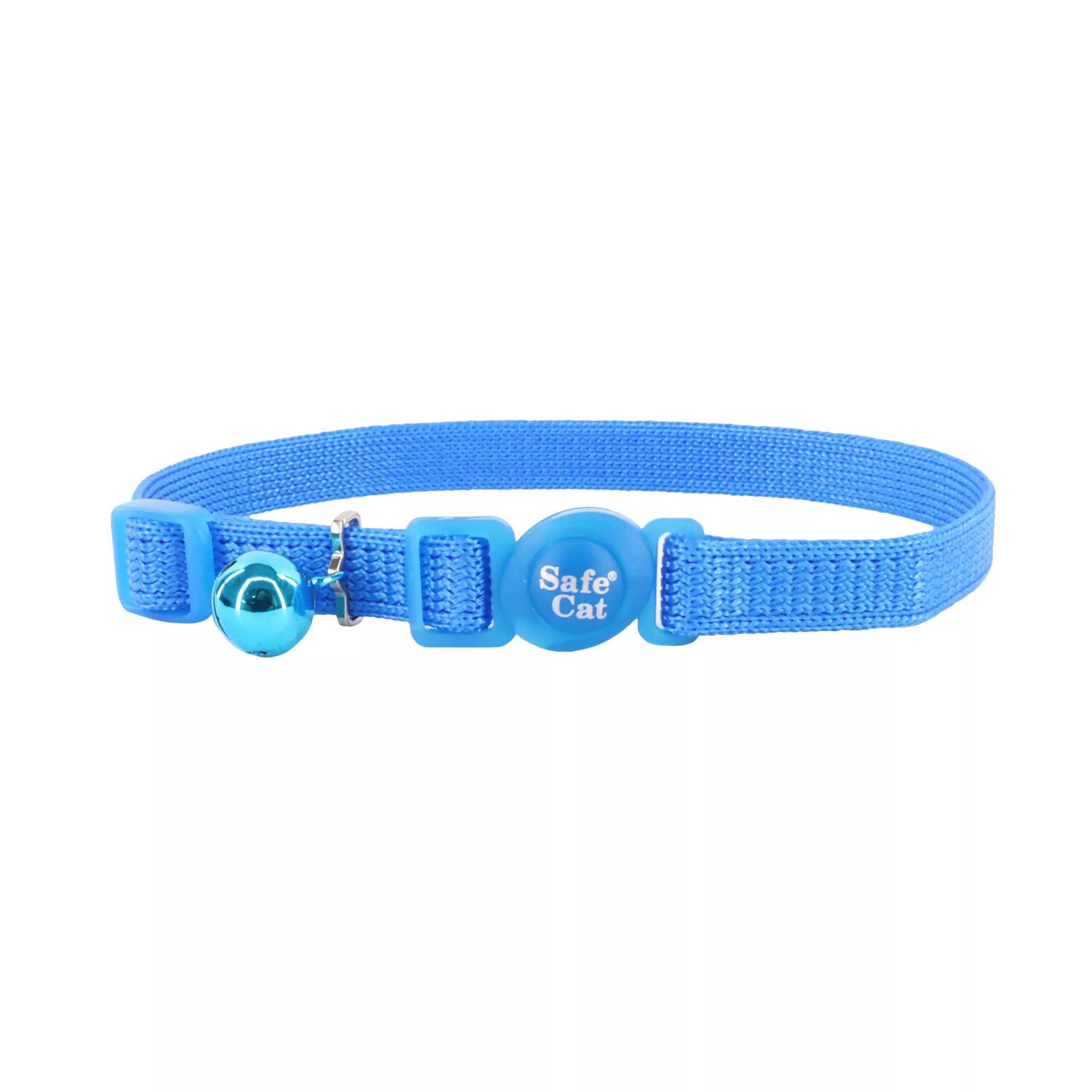Coastal Safe Cat 3/8in Wide 8-12in Snag-proof Breakaway Collar Blue Lagoon - Image 1