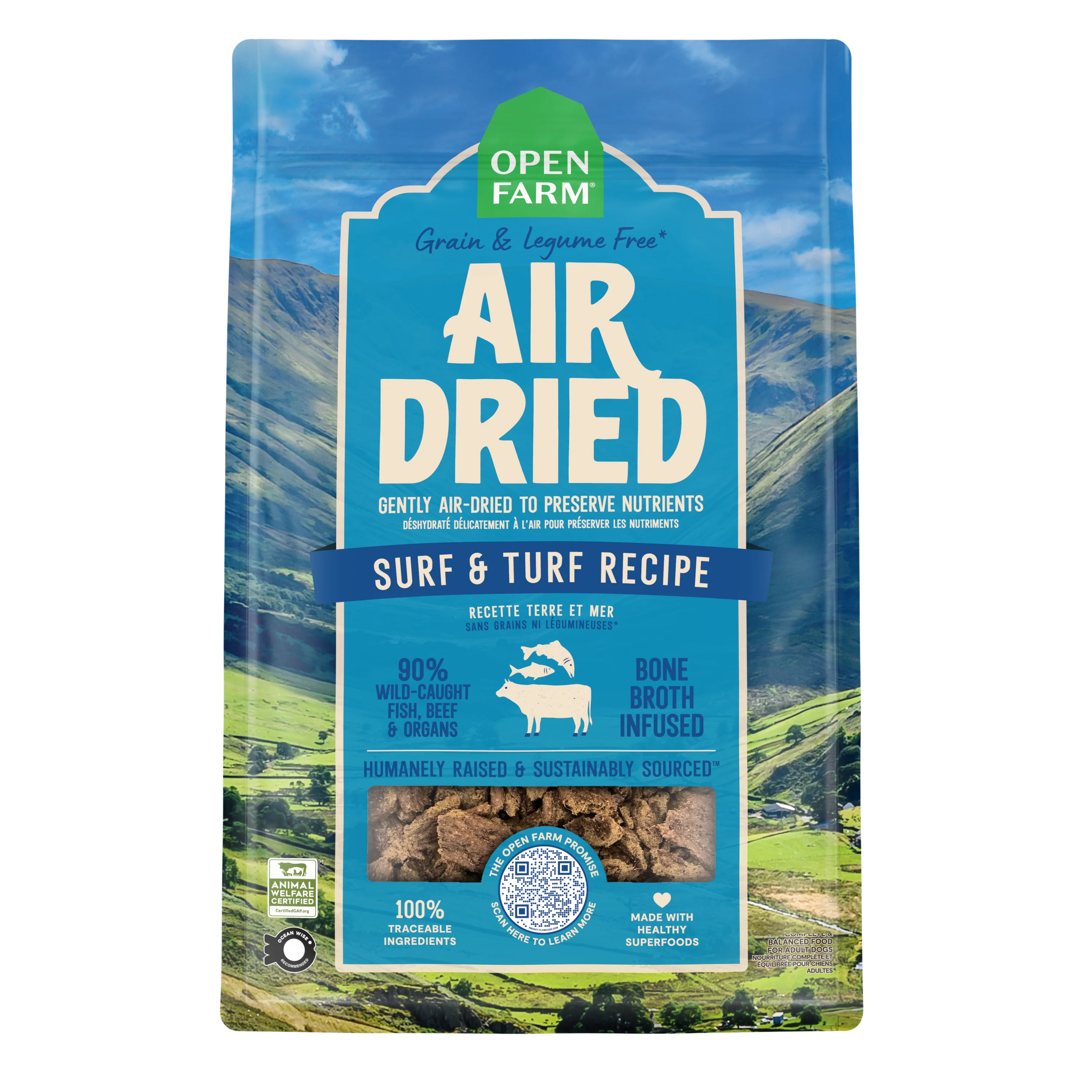 Open Farm Air Dried Surf & Turf Recipe For Dogs 32oz Bag
