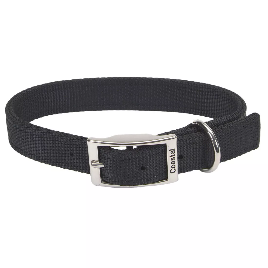 Coastal Double Ply 1in Wide 24in Dog Collar Black - Image 1
