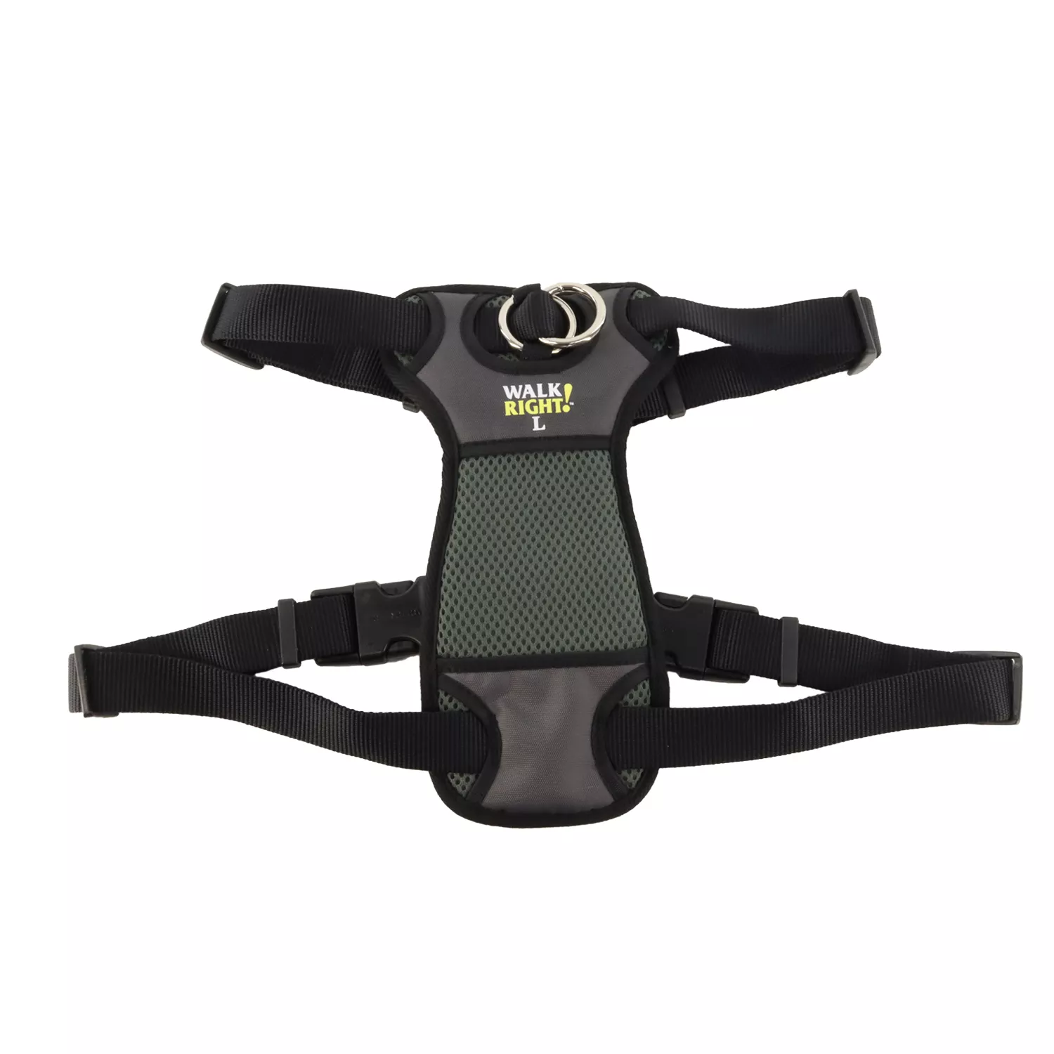 Coastal Walk Right! Front-Connect Small 16-24in No-Pull Padded Dog Harness Black - Image 1