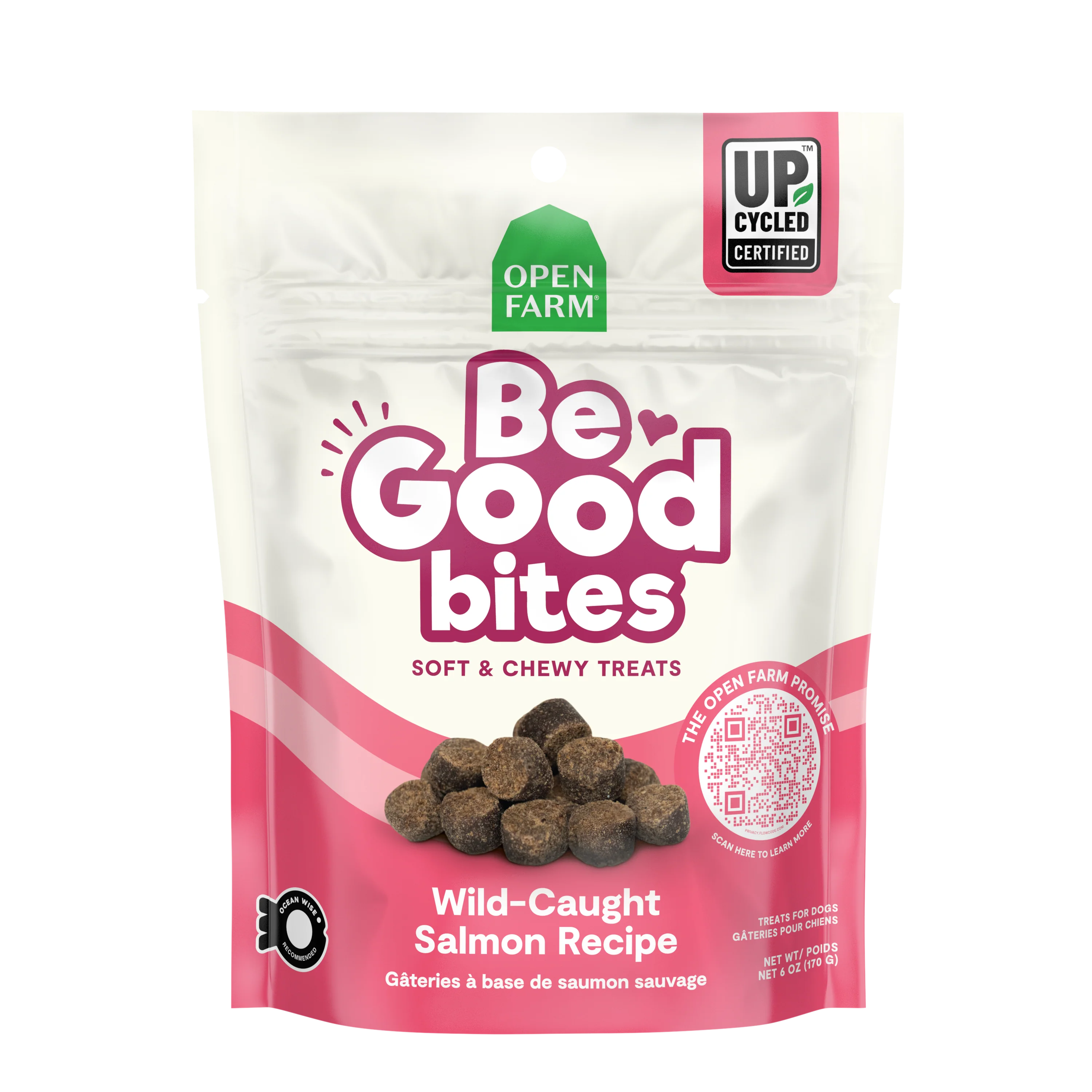Open Farm Be Good Bites Wild-Caught Salmon Recipe Treats For Dogs 6oz Bag