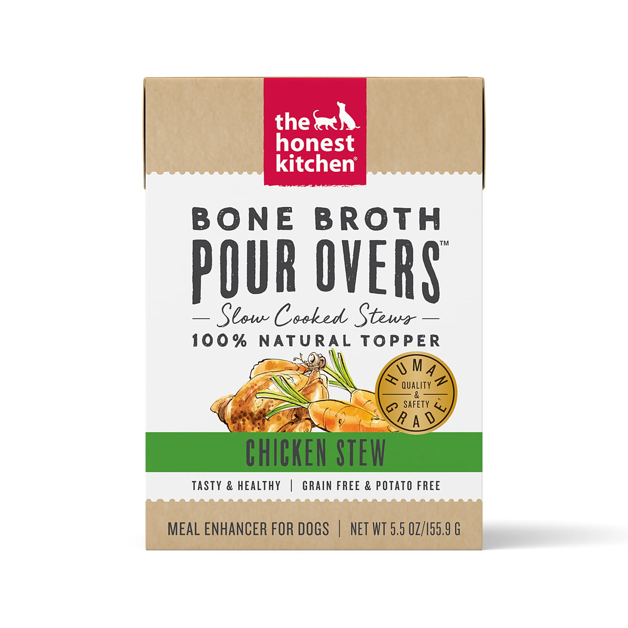 The Honest Kitchen Bone Broth Pour Overs Chicken Stew Dog Food Topper 5.5oz - Image 1