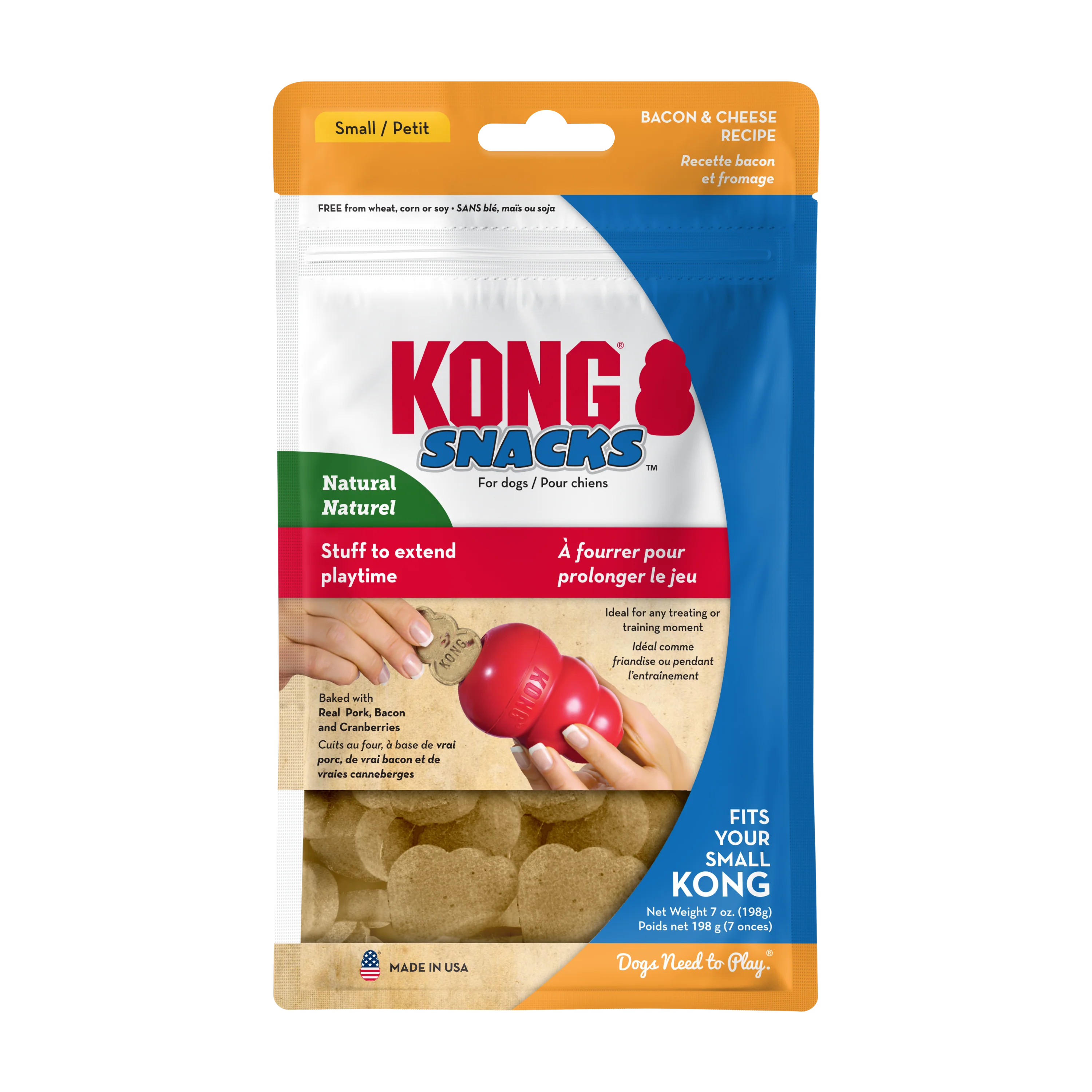 Kong Dog Treat Snacks Bacon & Cheese Small - Image 1