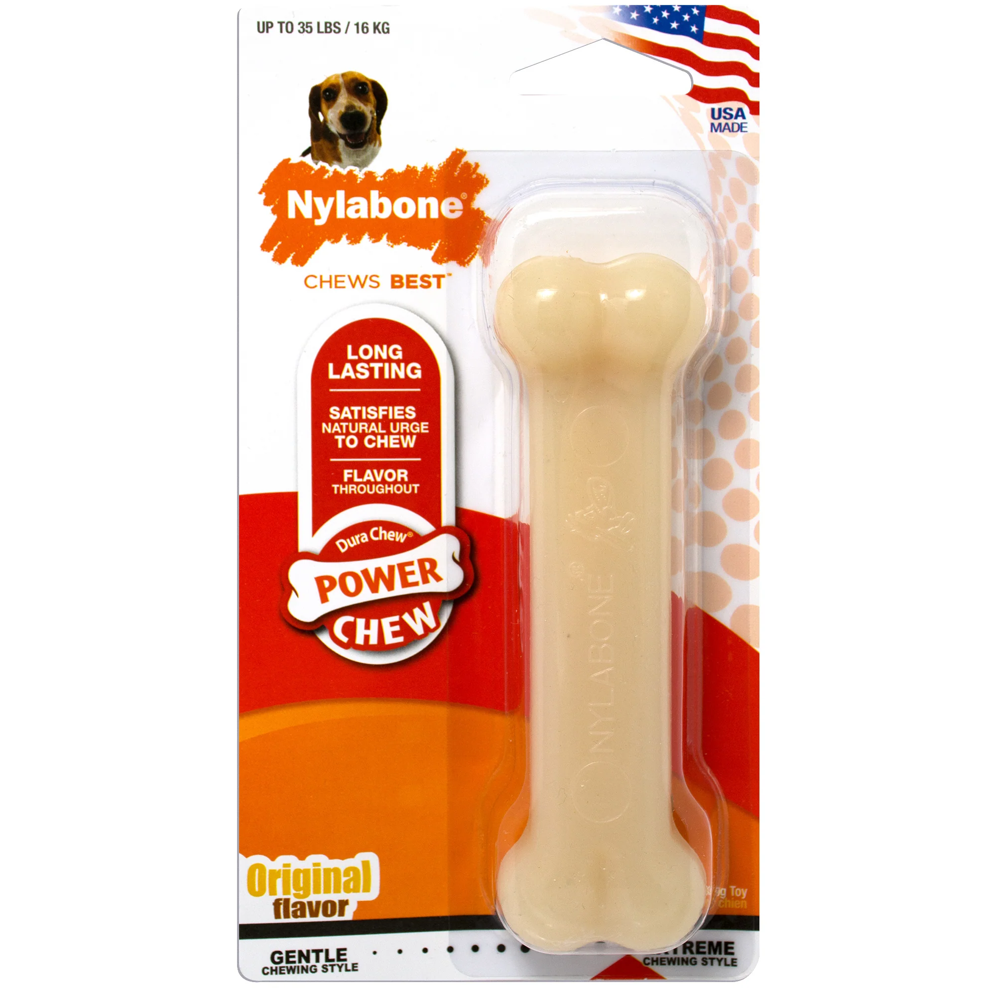 Nylabone Power Chew Dog Toy Original Medium/Wolf - Image 1