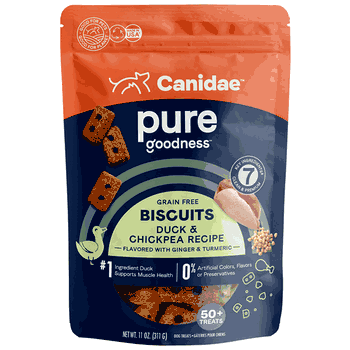 Canidae Pure Heaven Grain Free Dog Treats Duck & Chickpeas 11oz - Image 1