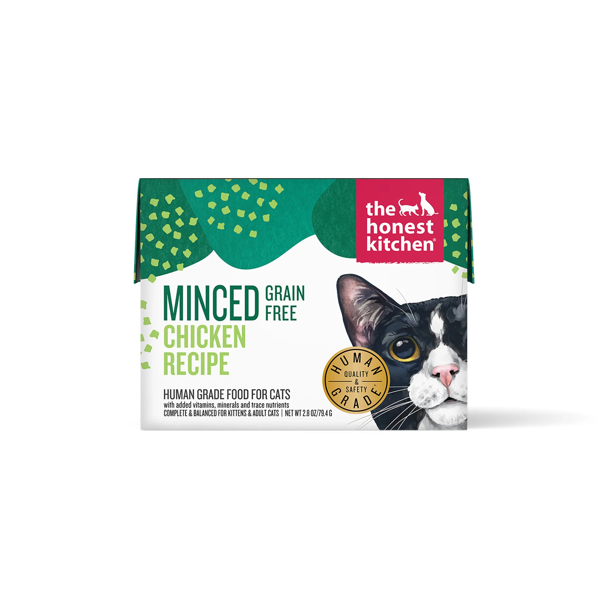 Honest Kitchen Grain Free Minced Chicken in Bone Broth Gravy Wet Cat Food, 2.8 oz - Image 1