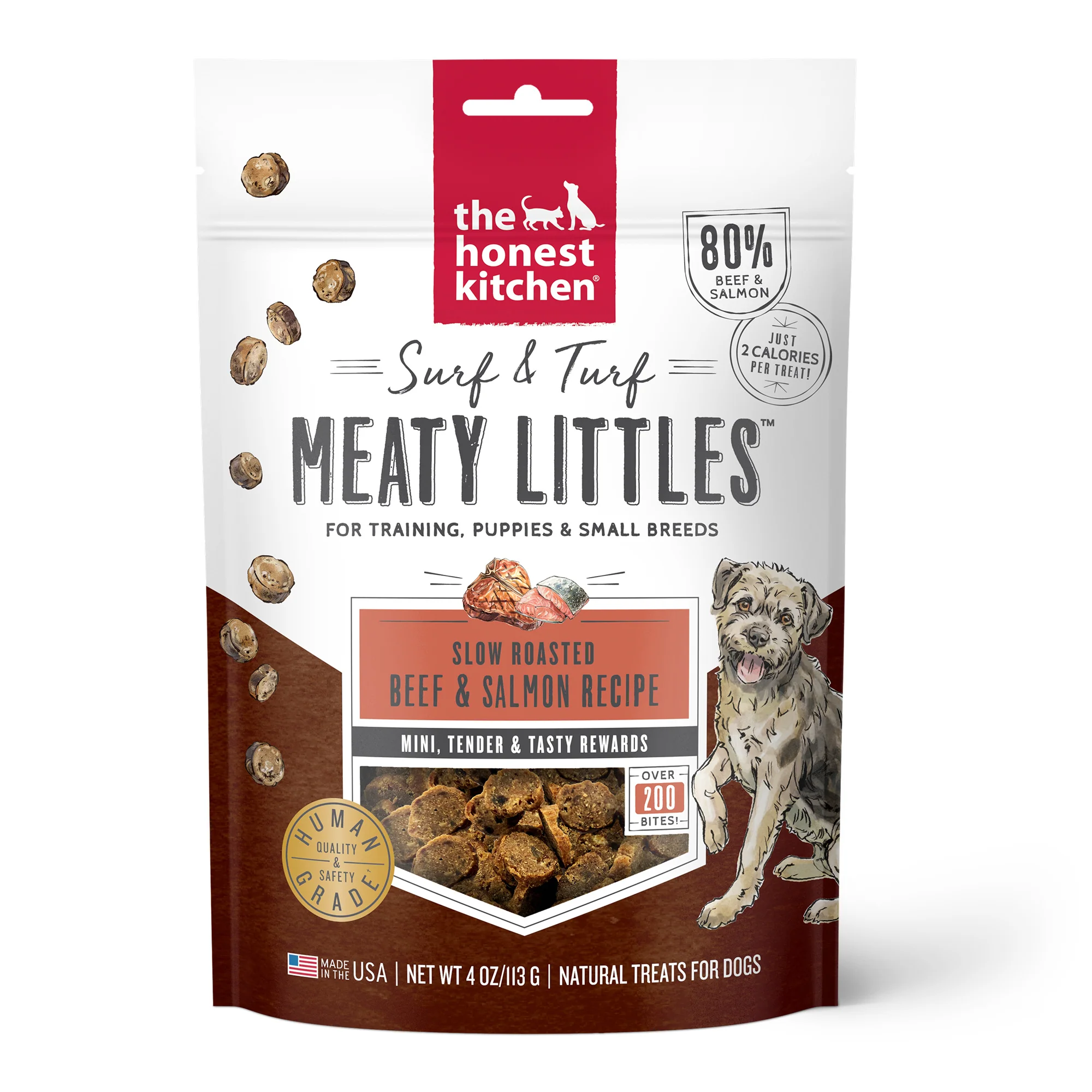 The Honest Kitchen Surf & Turf Meaty Littles: Beef & Salmon Recipe, 4oz - Image 1
