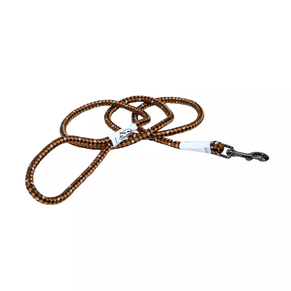 Coastal K9 Explorer 6ft Long 1/2in Reflective Braided Rope Snap Dog Leash Campfire Orange - Image 1