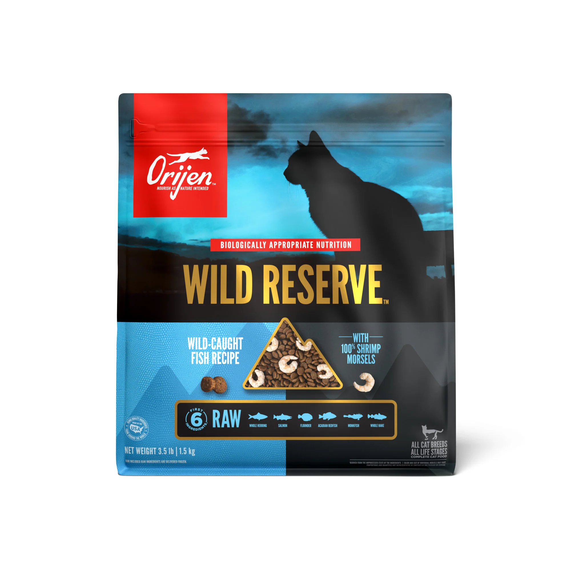 Orijen Grain Free Dry Cat Food Wild Reserve Wild-Caught Fish Recipe 3.5lb - Image 1