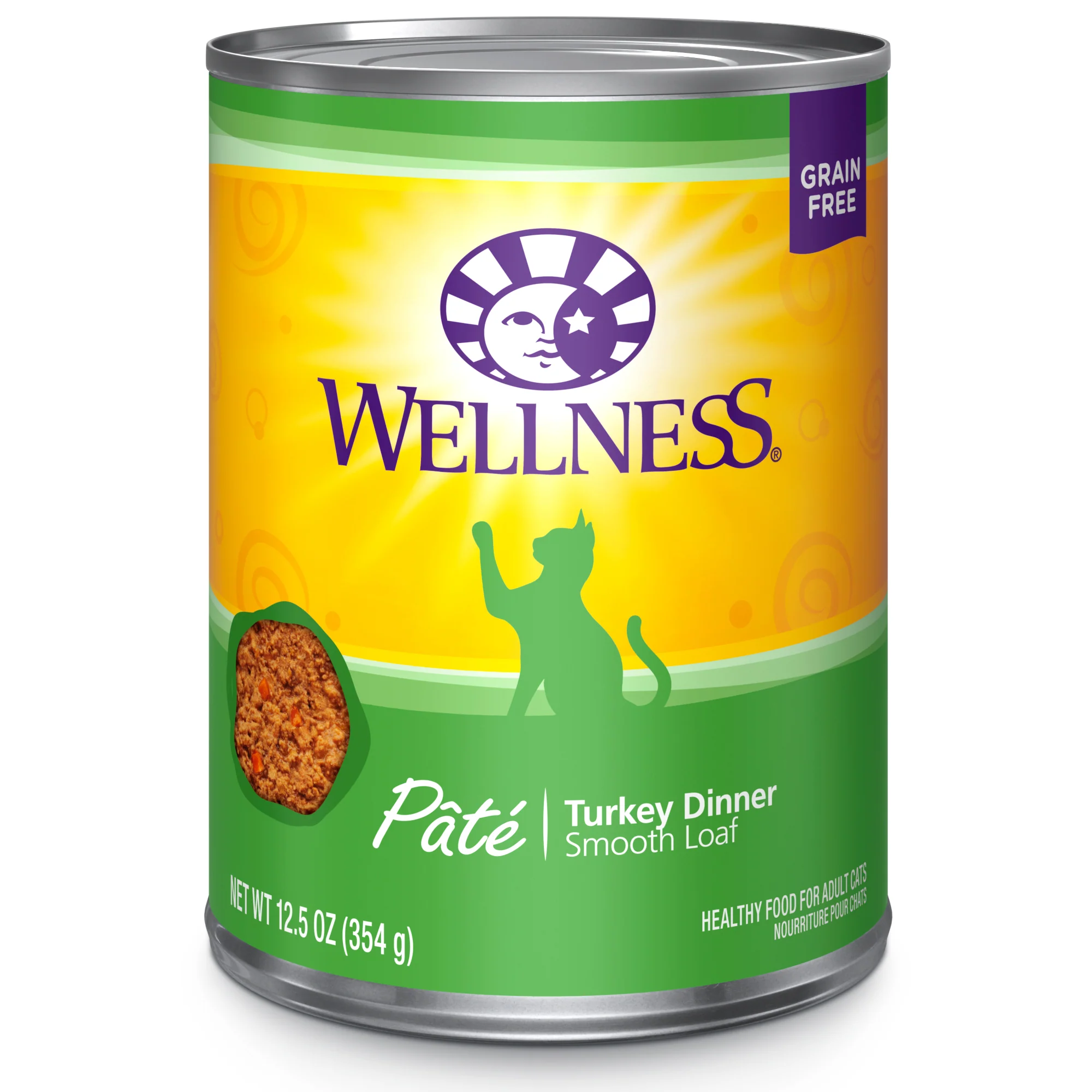 Wellness Complete Health Grain Free Canned Cat Food Turkey Dinner Pate 12.5ozs - Image 1