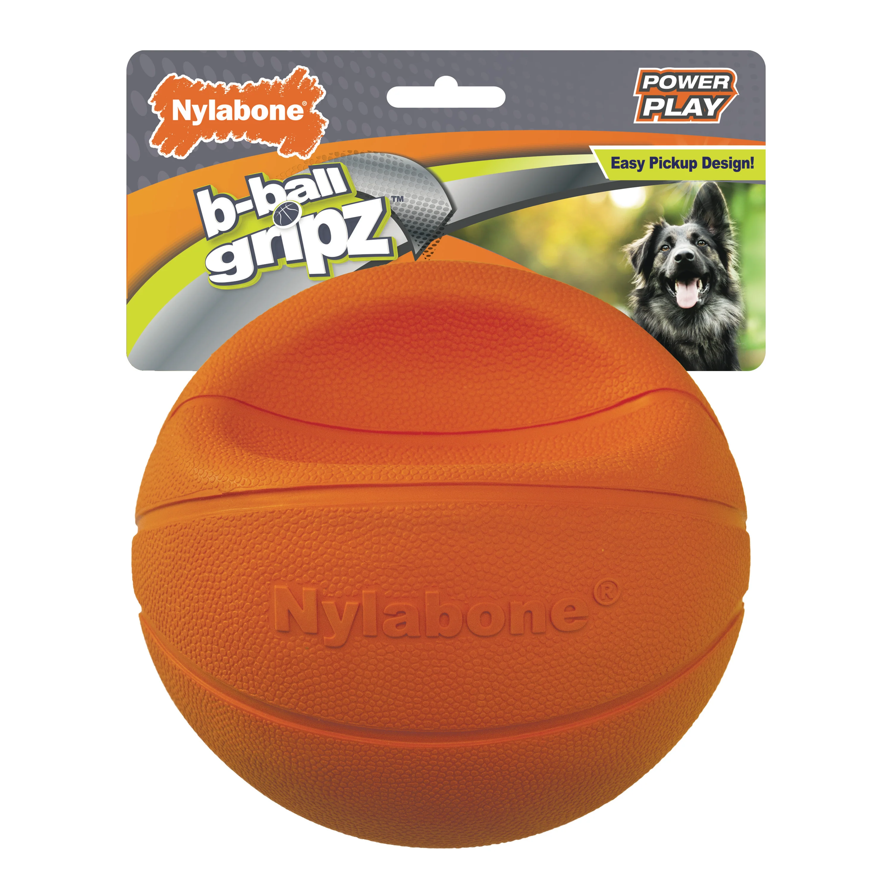 Nylabone Power Play Dog Basketball B-Ball Gripz Large/Giant - Image 1