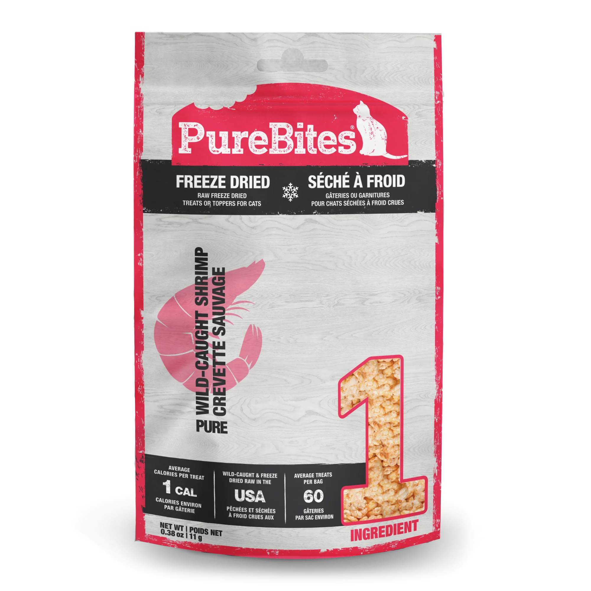 PureBites Freeze Dried Shrimp Cat Treats 3oz - Image 1