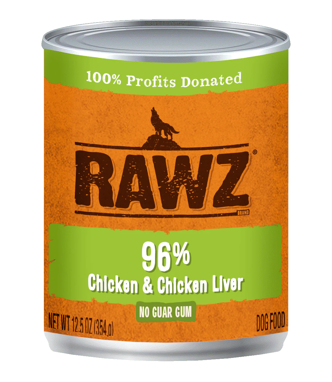 Rawz Canned Dog Food 12.5 oz Pate 96% Chicken and Liver - Image 1