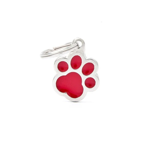 My Family ID Red Paw Pet Tag, Small - Image 1
