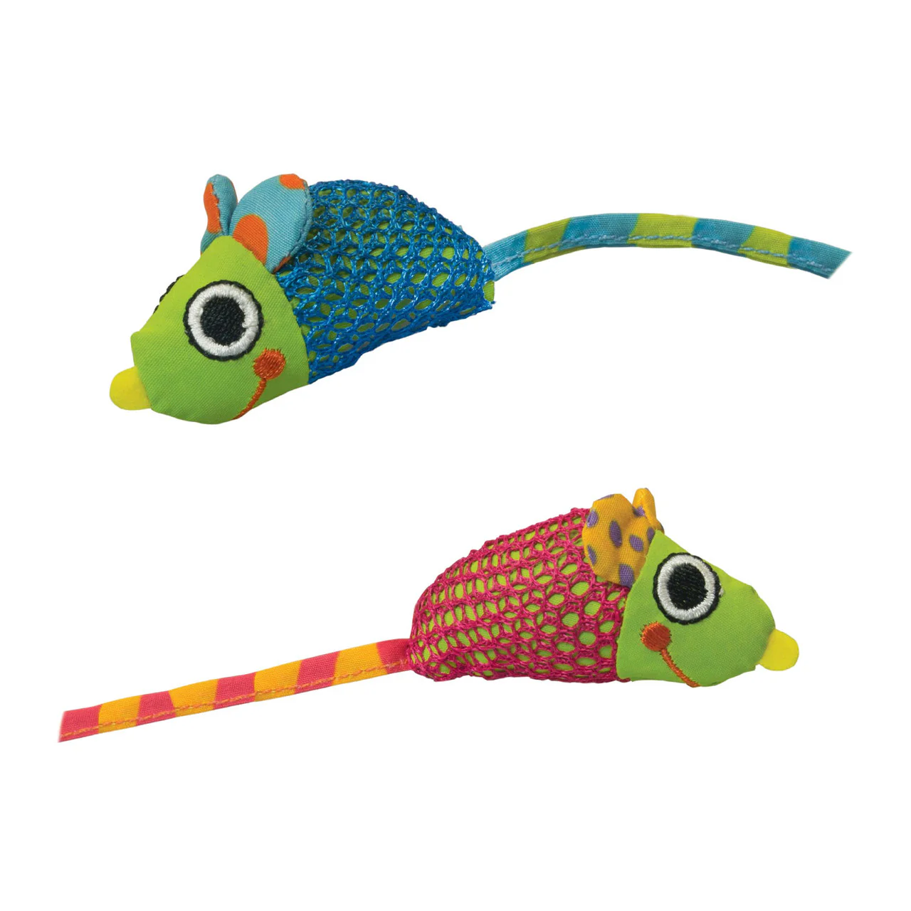 Petstages Catnip Chew Mice Dental Health Cat Toy 2pk - Image 1