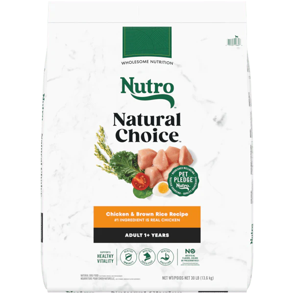 Nutro Natural Choice Dry Dog Food Adult Chicken & Brown Rice Recipe 30lb bag - Image 1