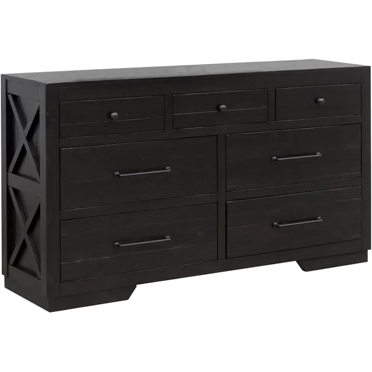 4330-0703/4334-0703 Cottage Creek Crescent Dresser & Mirror (Brown) - Image 2