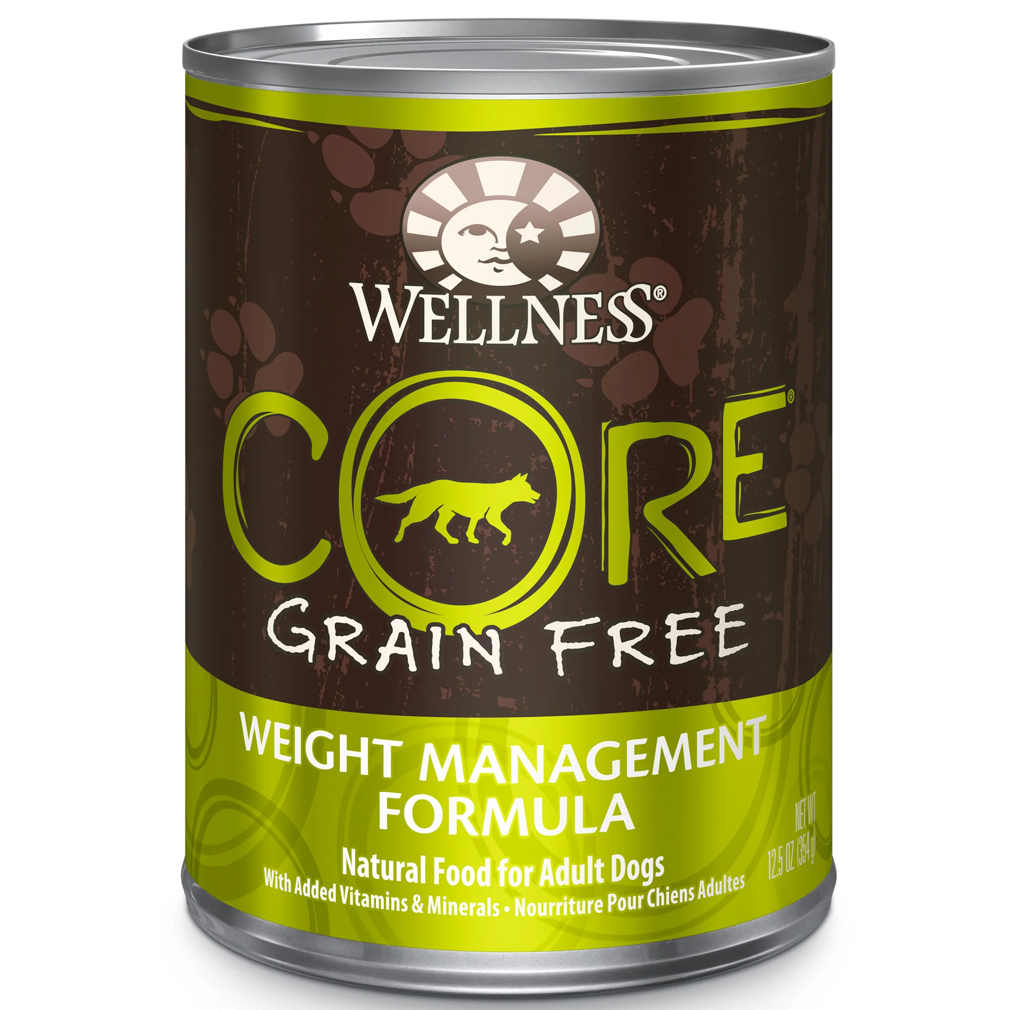 Wellness CORE Natural Wet Grain Free Canned Weight Management Dog Food 12.5oz Can - Image 1