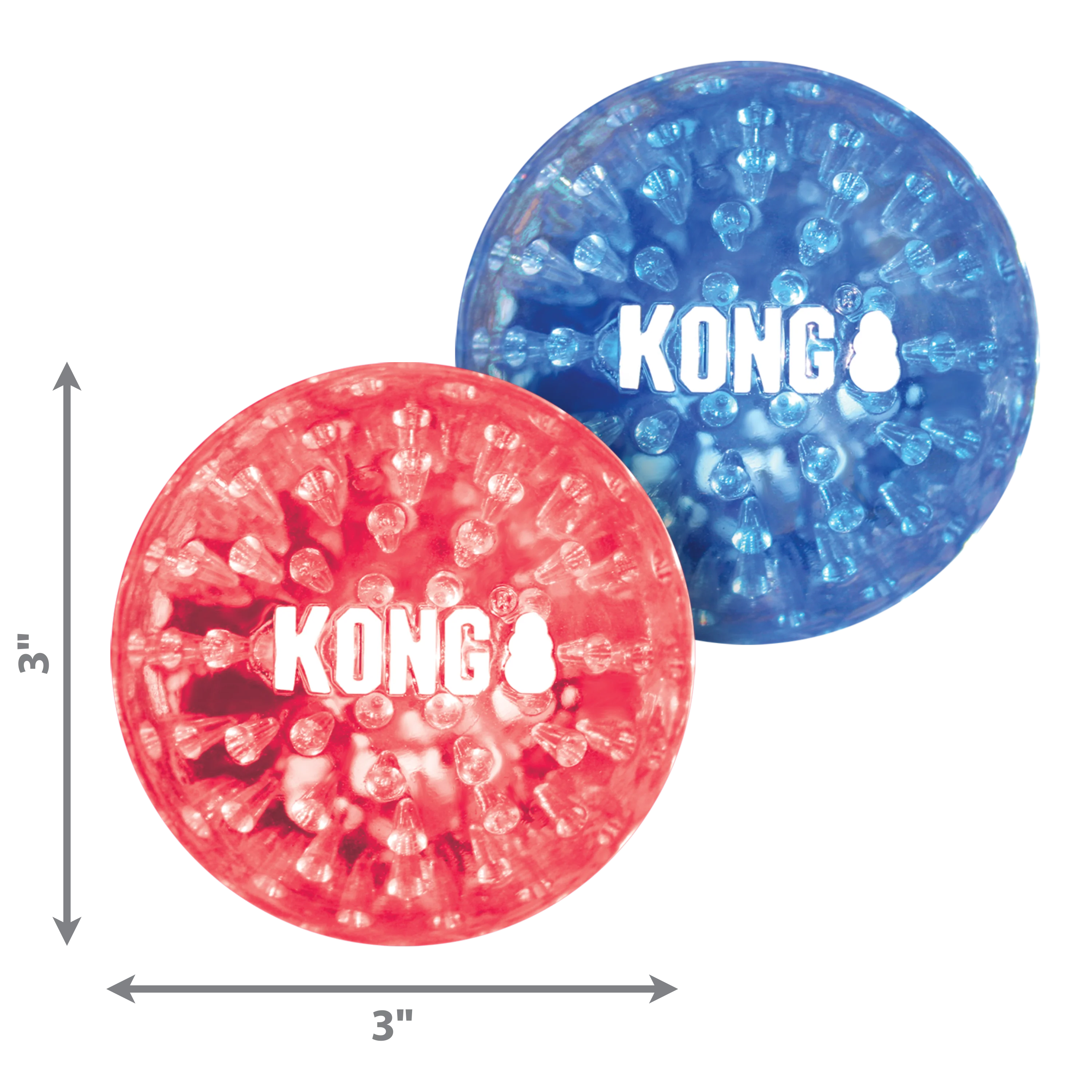 Kong Dog Toy Squeezz Geodz 2pk Large Assorted - Image 1