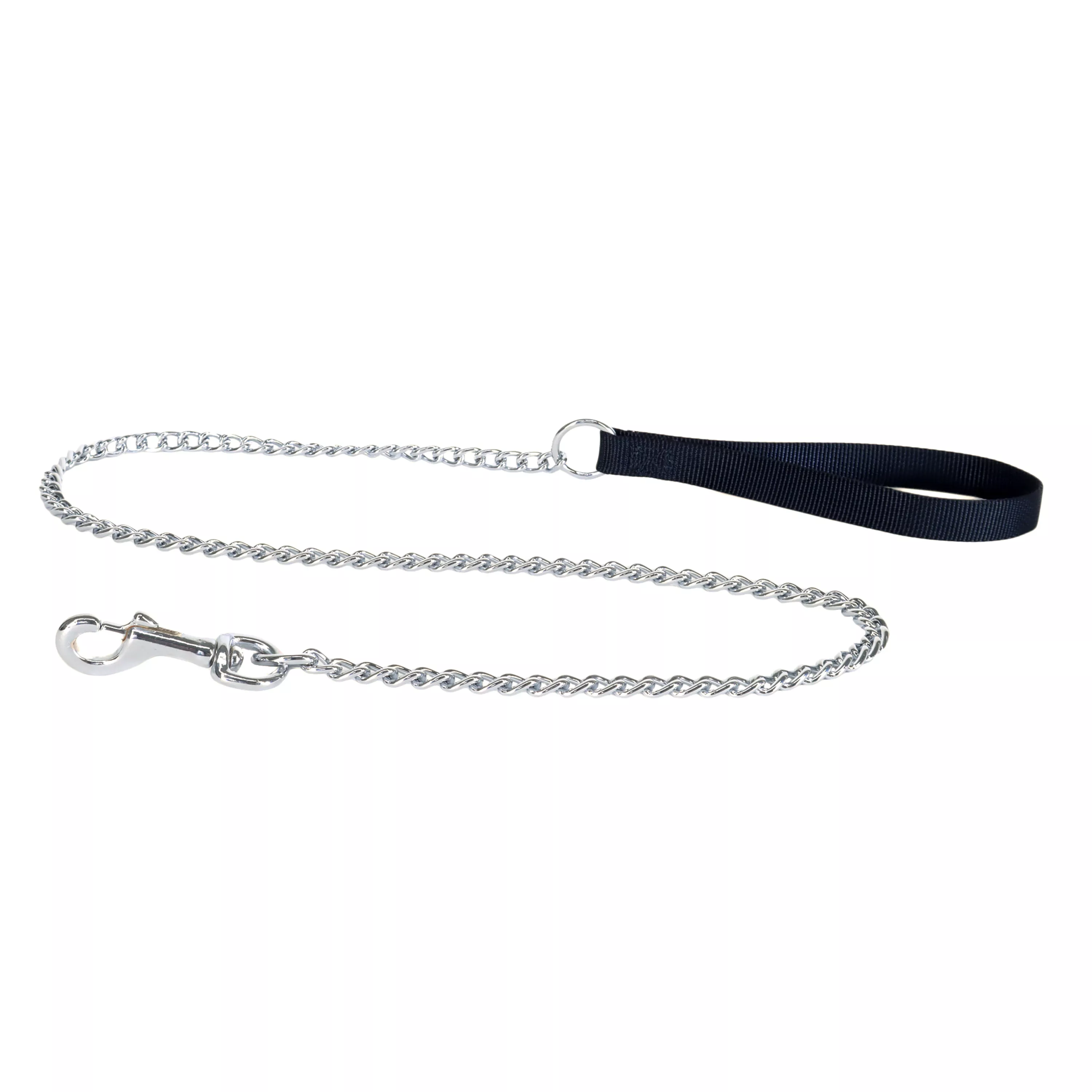 Coastal Titan 6ft Long 4.0mm Extra Heavy Chain Dog Leash with Nylon Handle Black - Image 1