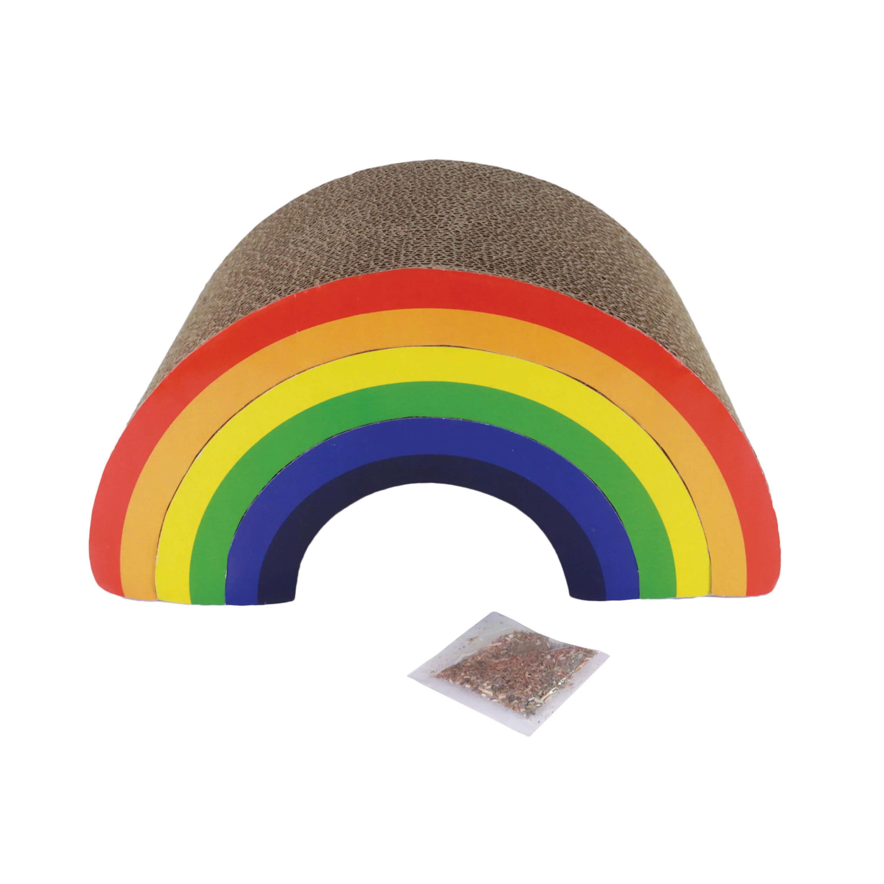 Coastal Turbo Rainbow Stack Cat Scratcher, Multi-Color - Image 1