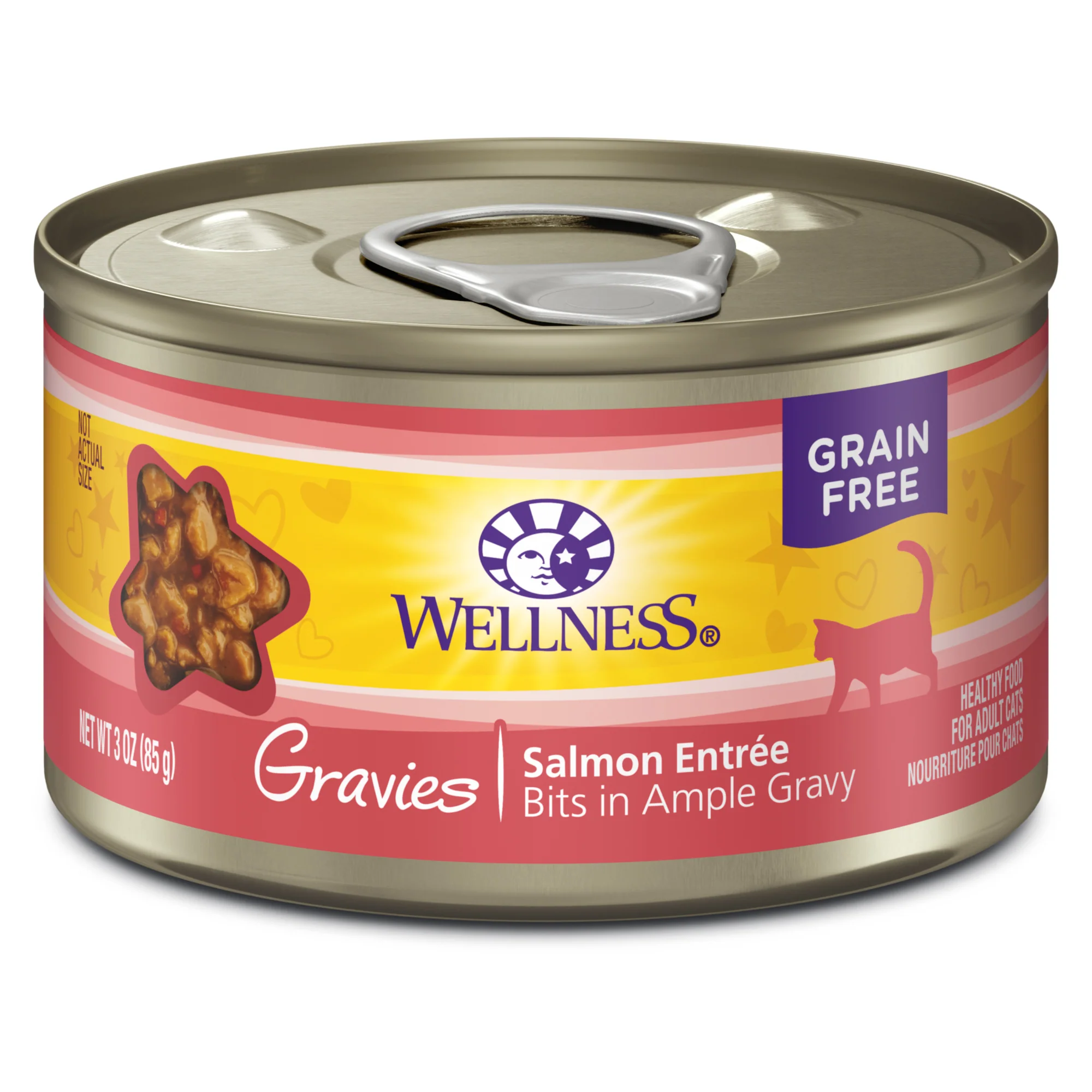 Wellness Complete Health Gravies Grain Free Canned Cat Food Salmon Entree 3ozs - Image 1